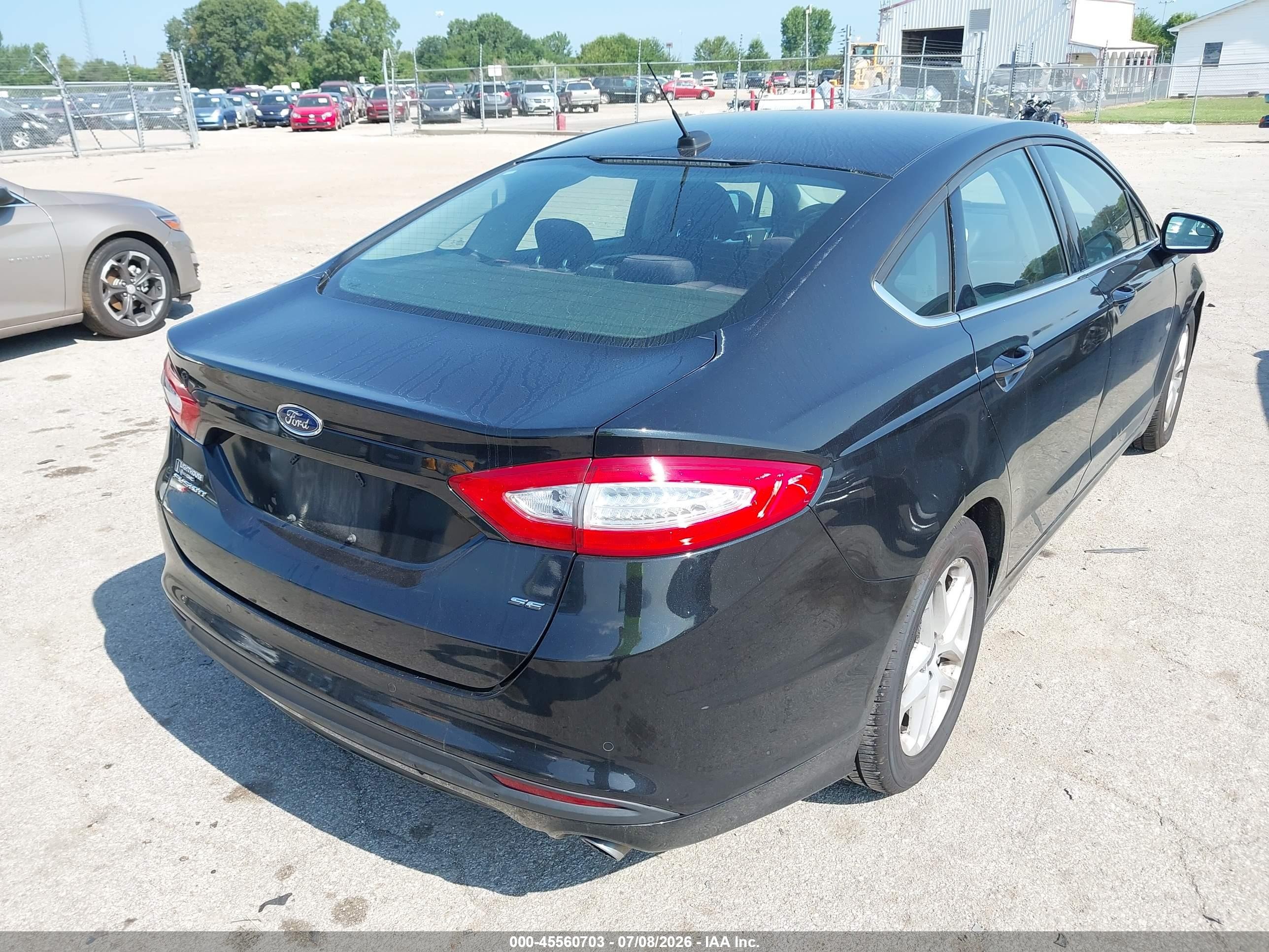 2014 Ford Fusion Se Black vin: 1FA6P0H71E5376309