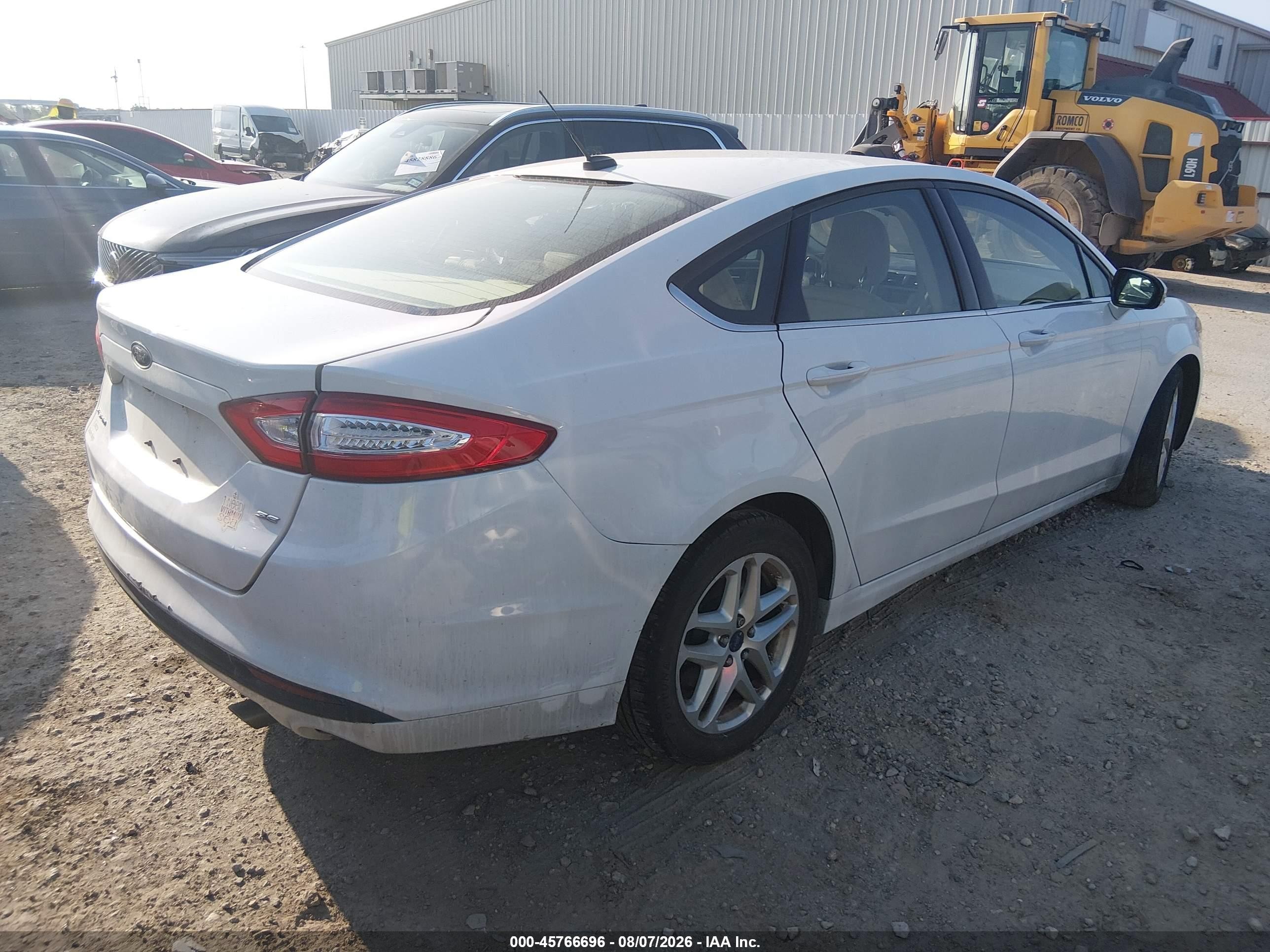 2015 Ford Fusion Se White vin: 1FA6P0H71F5102819