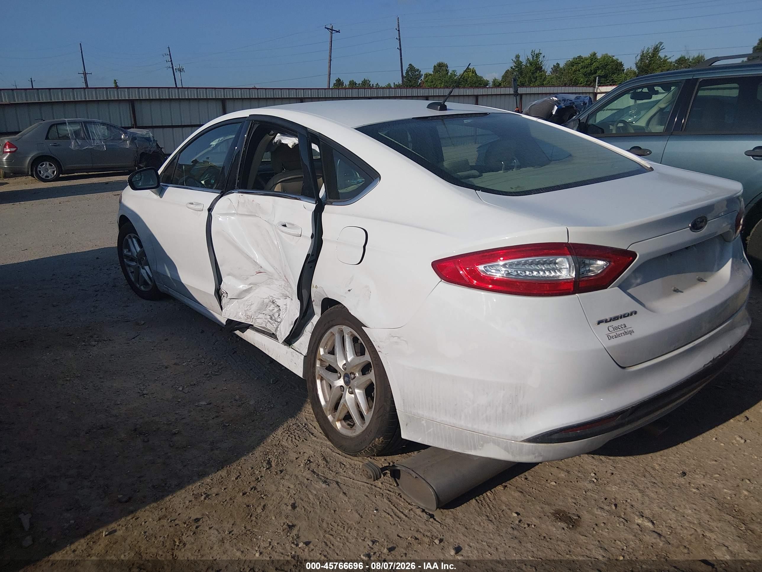 2015 Ford Fusion Se White vin: 1FA6P0H71F5102819