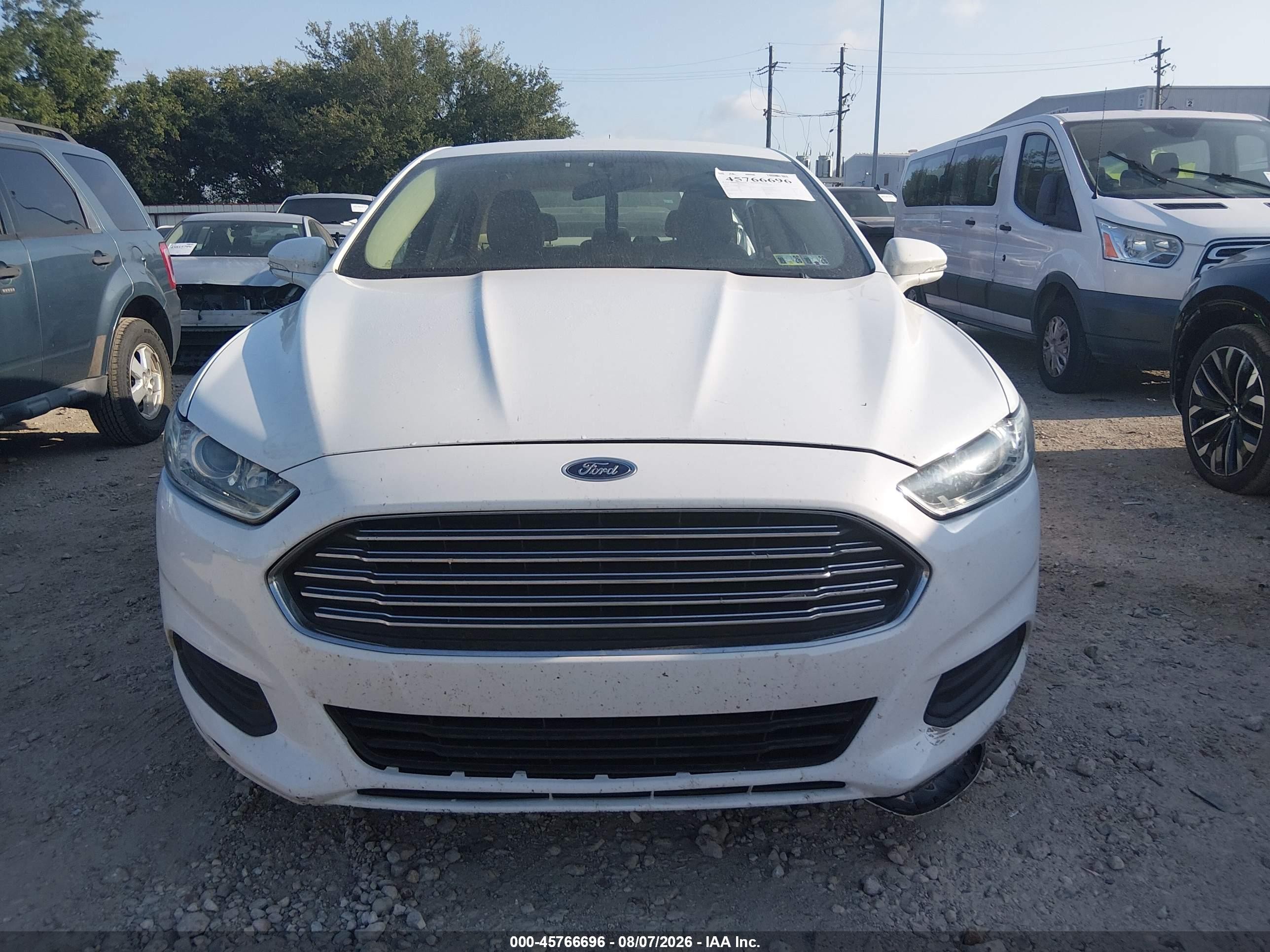2015 Ford Fusion Se White vin: 1FA6P0H71F5102819