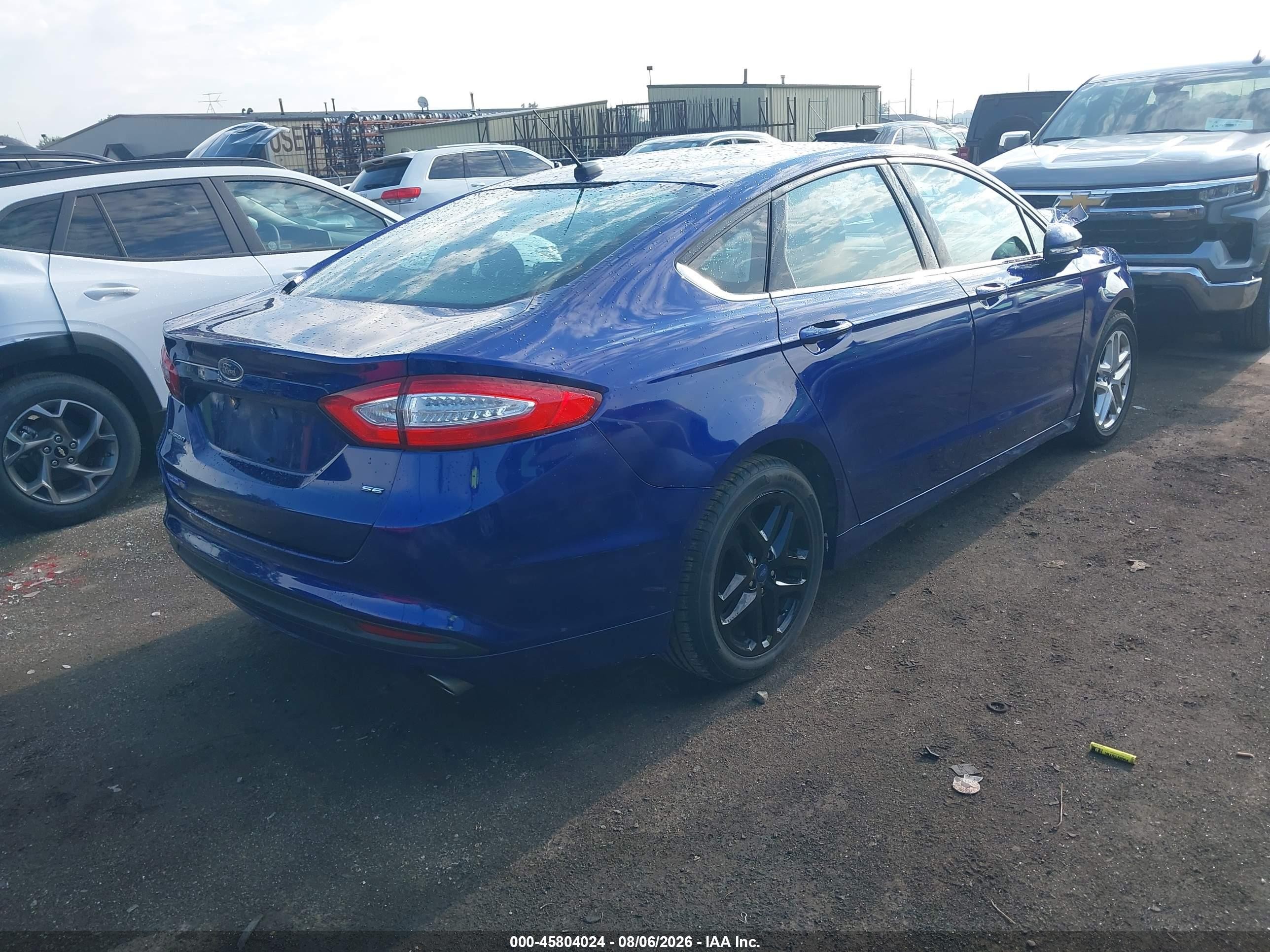 2015 Ford Fusion Se Синий vin: 1FA6P0H71F5103646