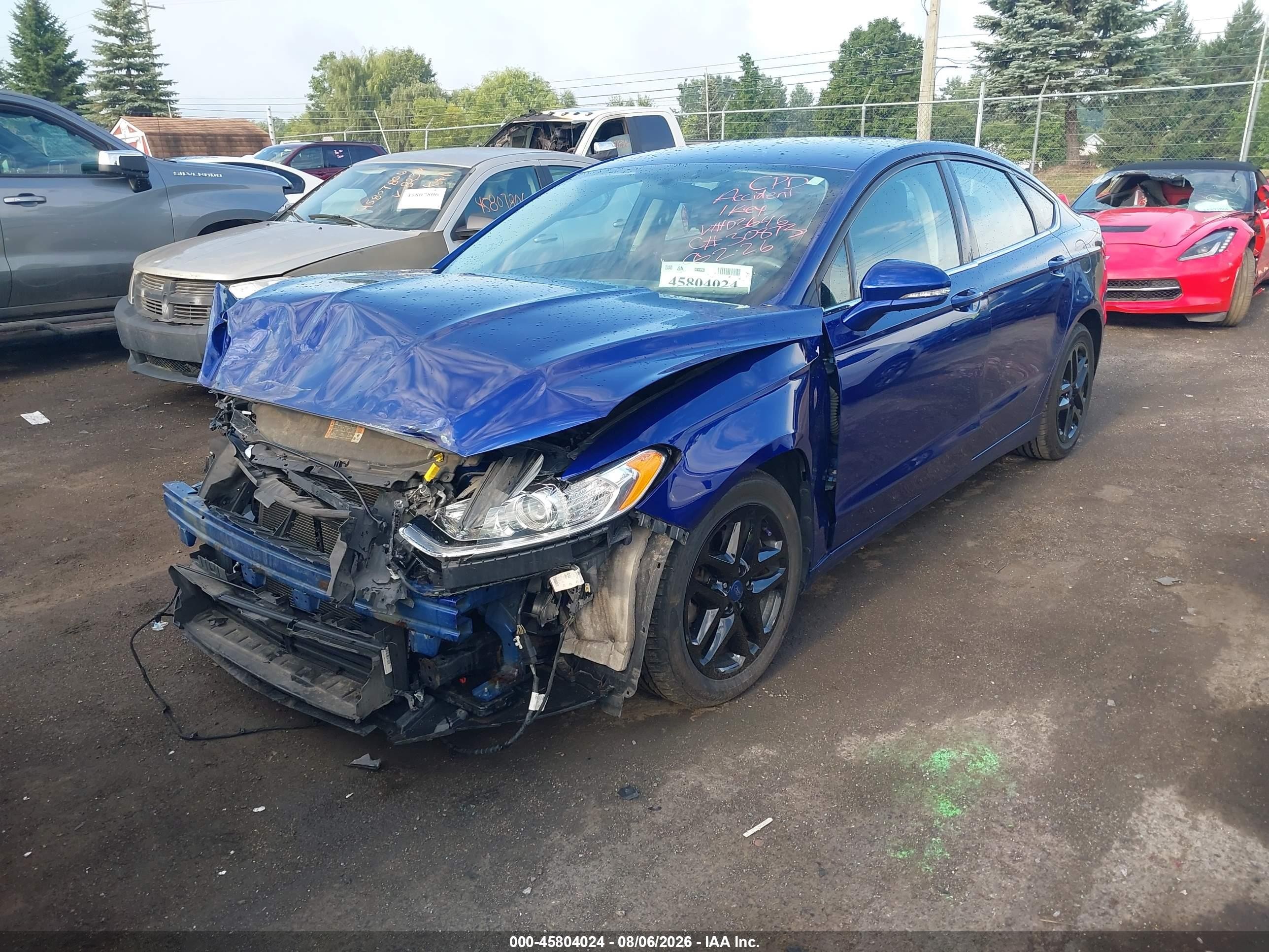 2015 Ford Fusion Se Синий vin: 1FA6P0H71F5103646