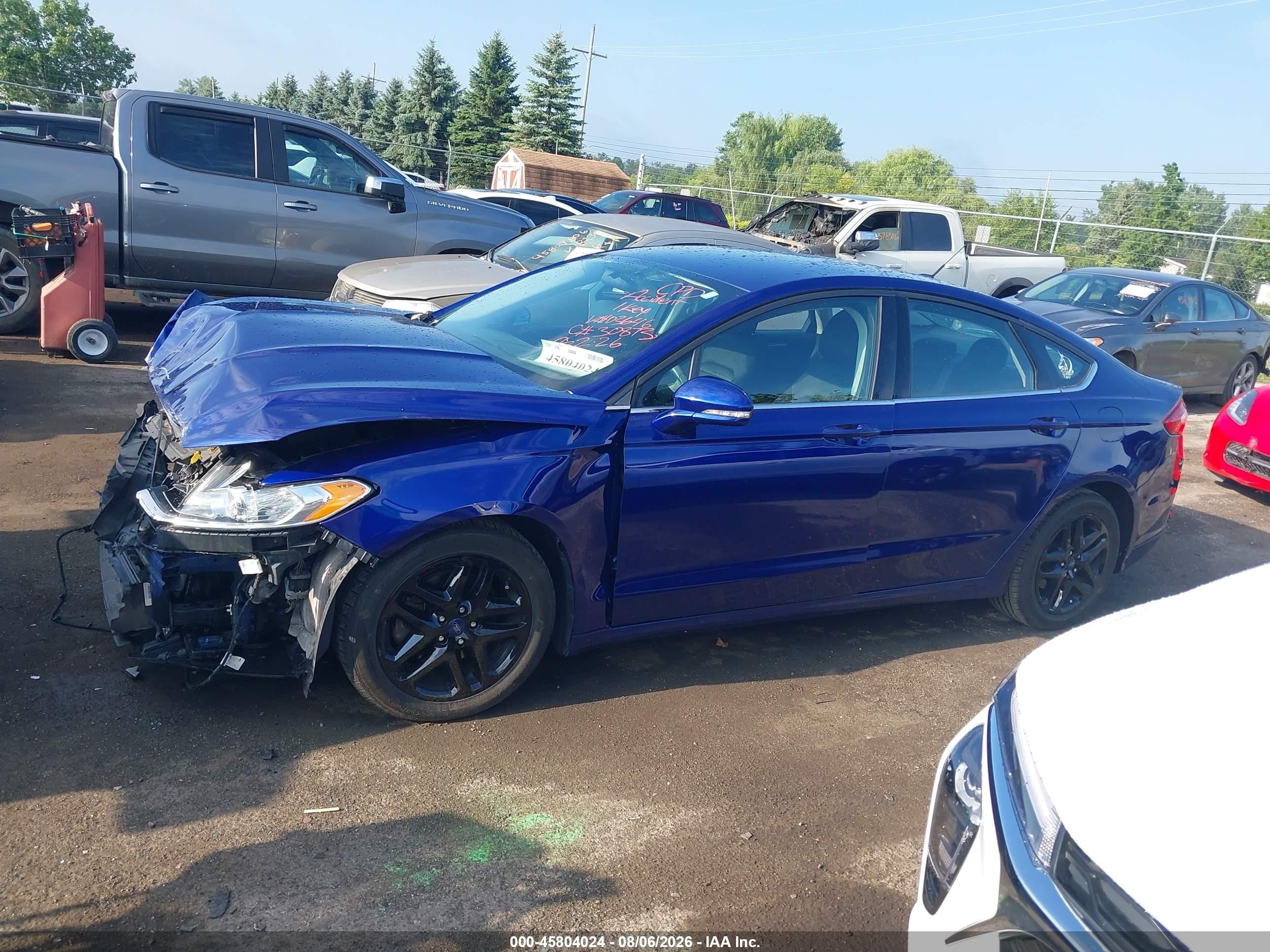 2015 Ford Fusion Se Синий vin: 1FA6P0H71F5103646