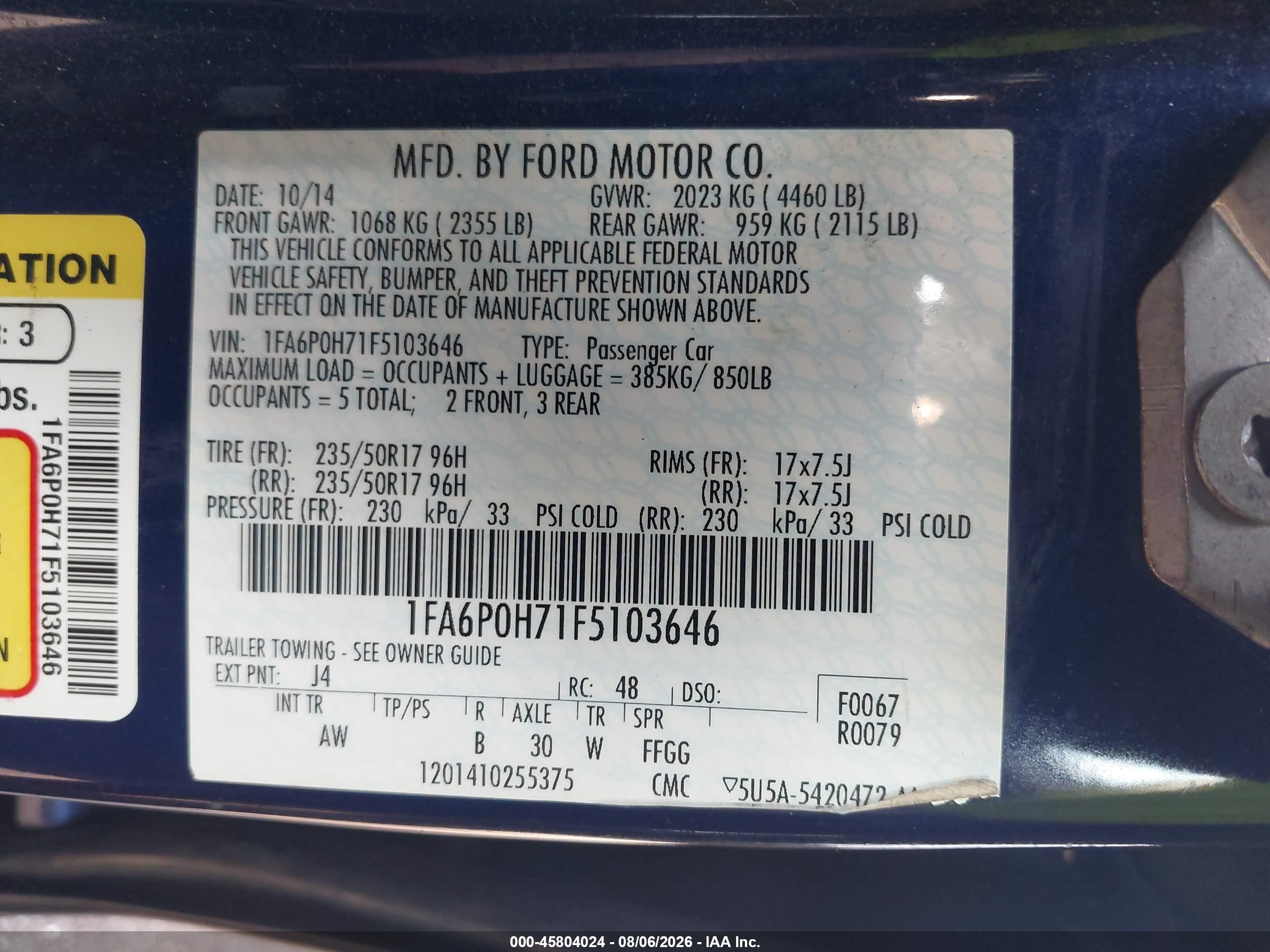 2015 Ford Fusion Se Синий vin: 1FA6P0H71F5103646