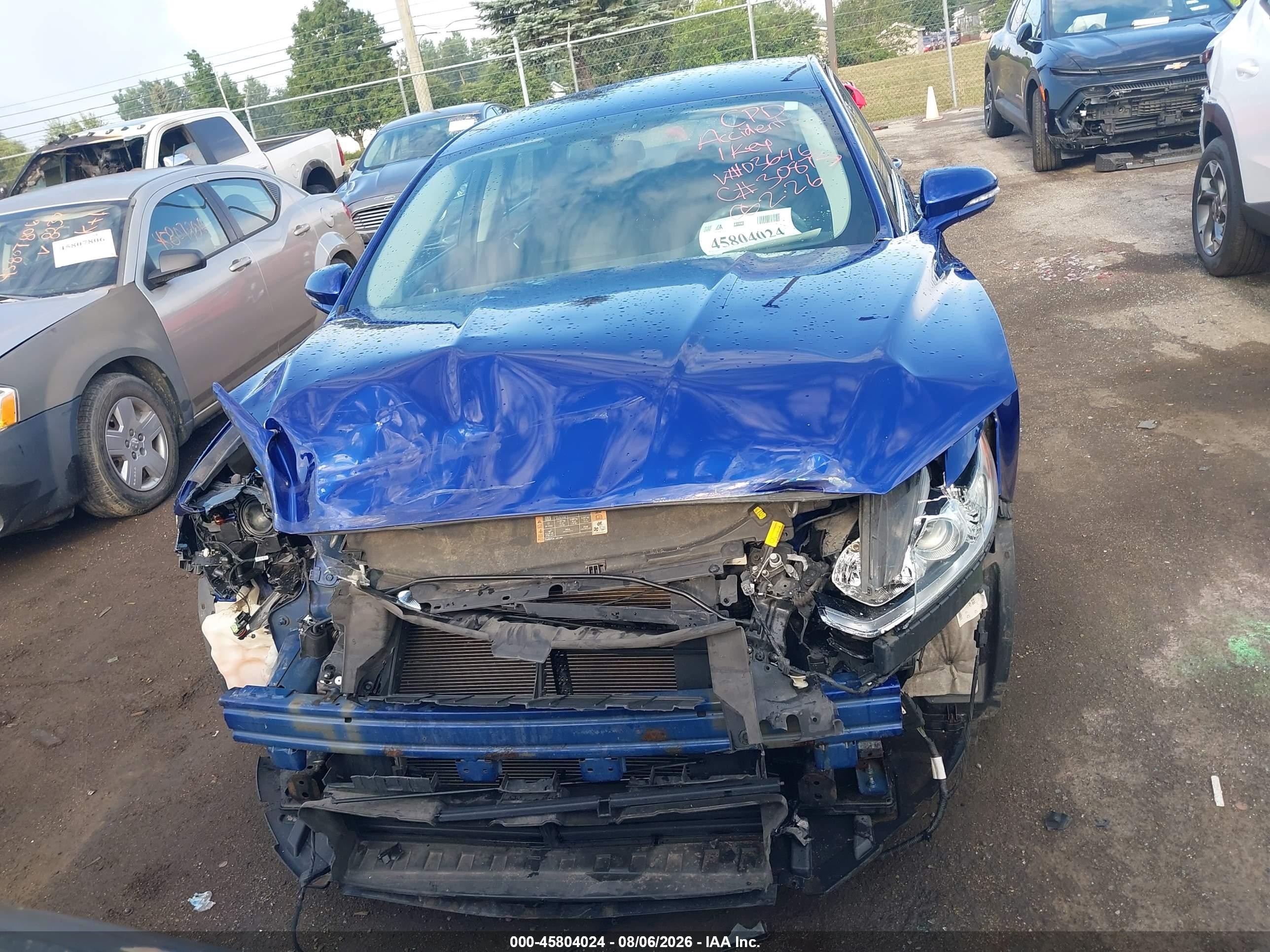 2015 Ford Fusion Se Синий vin: 1FA6P0H71F5103646