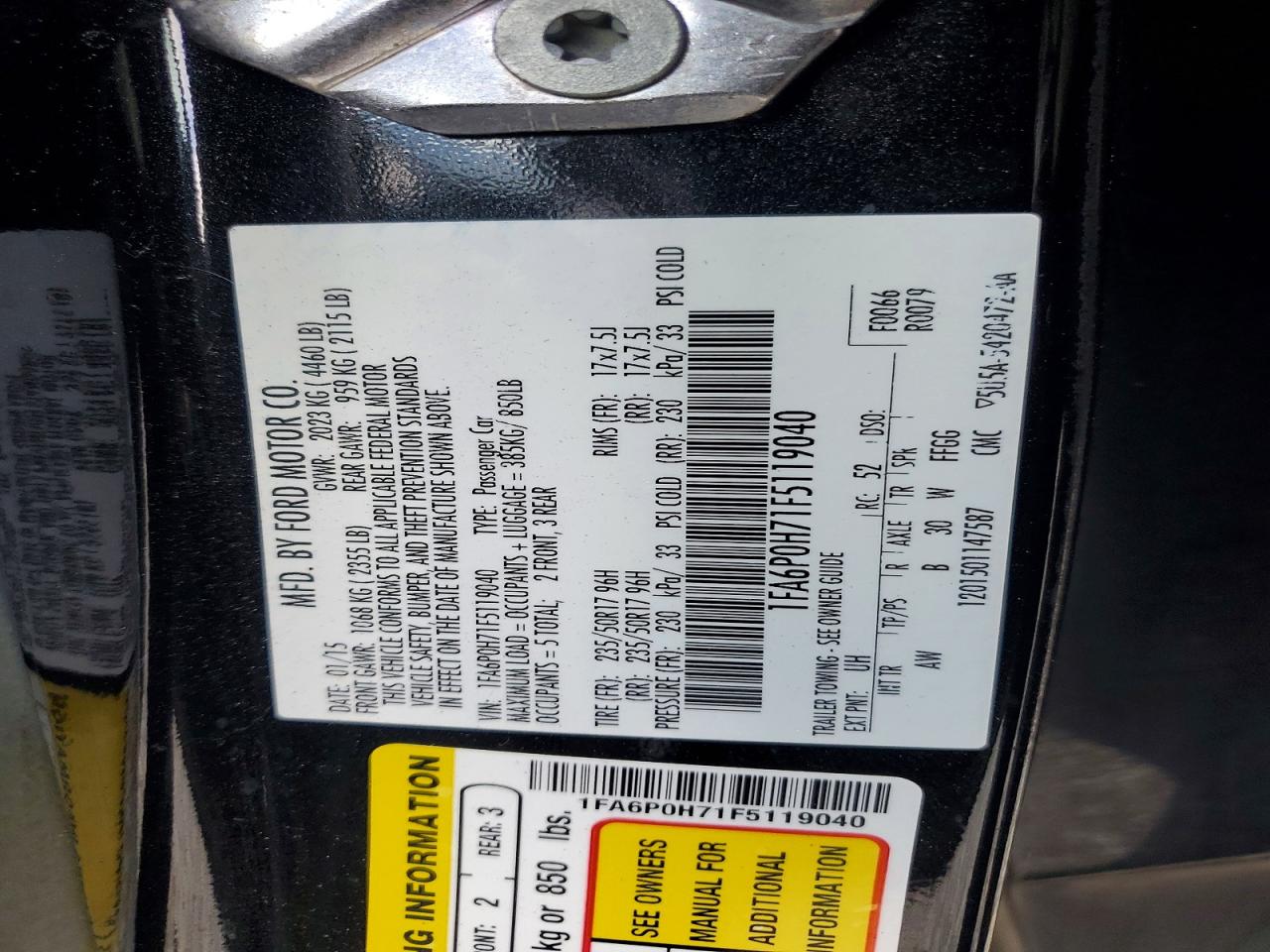 2015 Ford Fusion Se Black vin: 1FA6P0H71F5119040