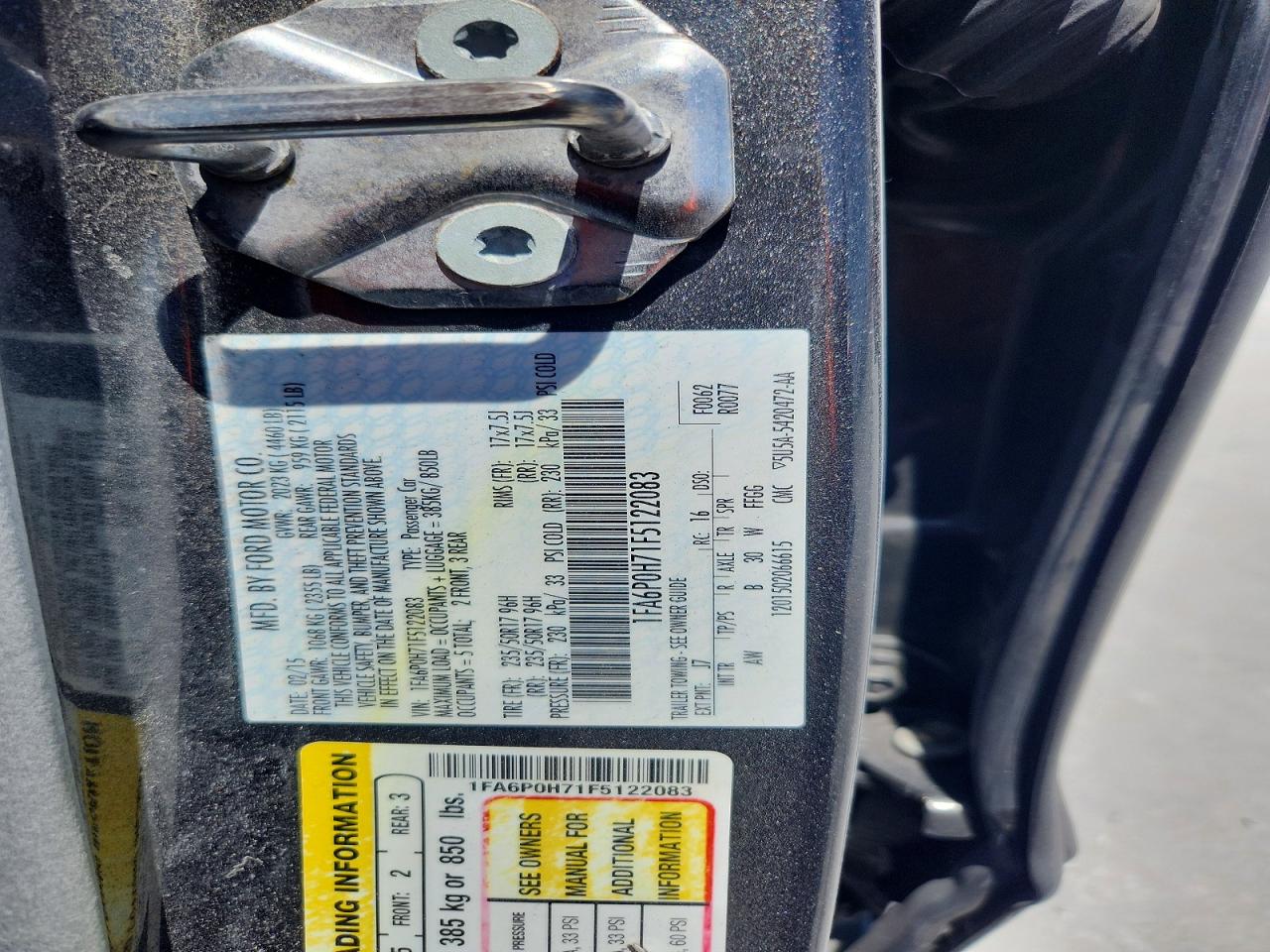 2015 Ford Fusion Se Gray vin: 1FA6P0H71F5122083