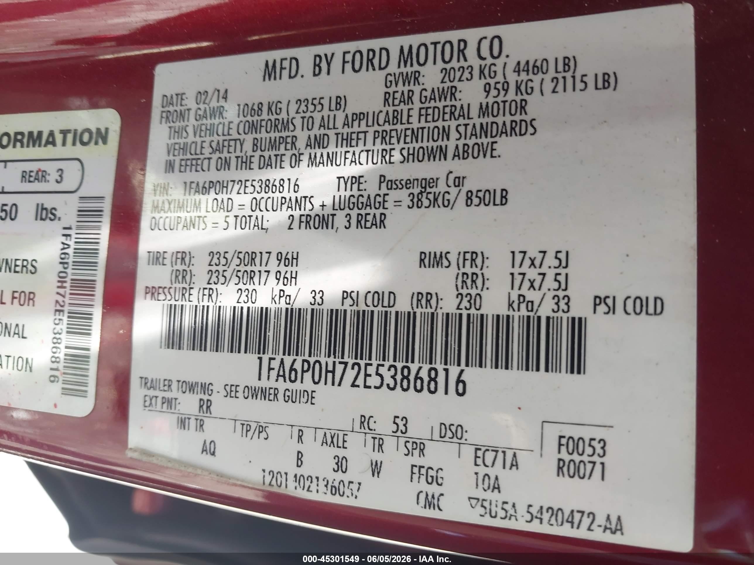 2014 Ford Fusion Se Red vin: 1FA6P0H72E5386816
