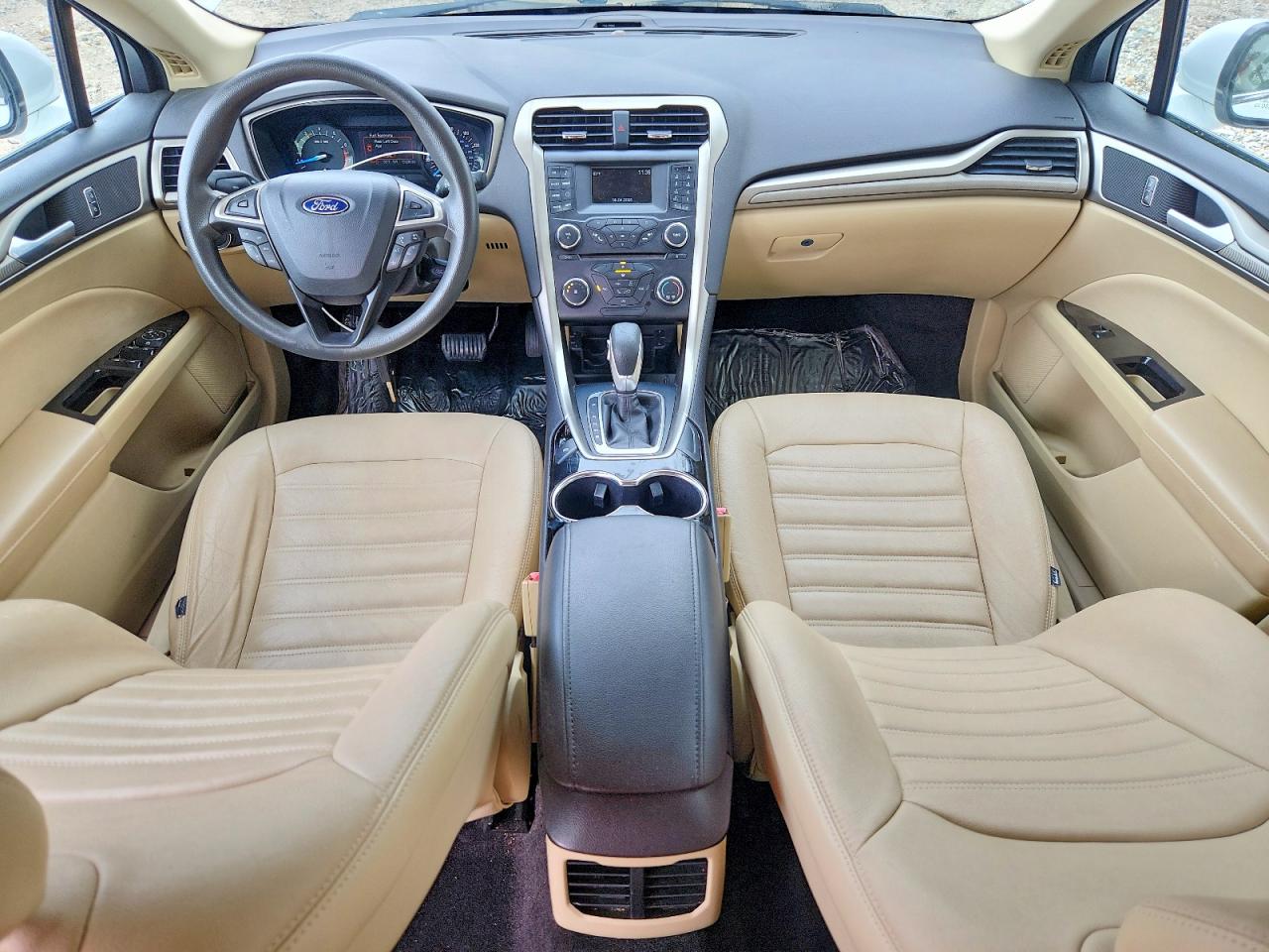 2014 Ford Fusion Se White vin: 1FA6P0H72E5390073