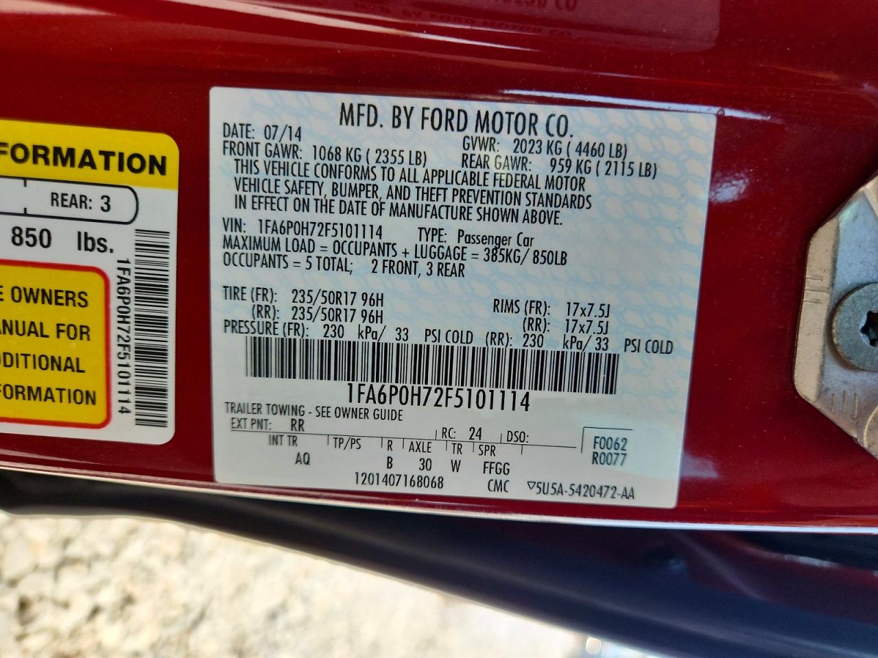 2015 Ford Fusion Se Red vin: 1FA6P0H72F5101114
