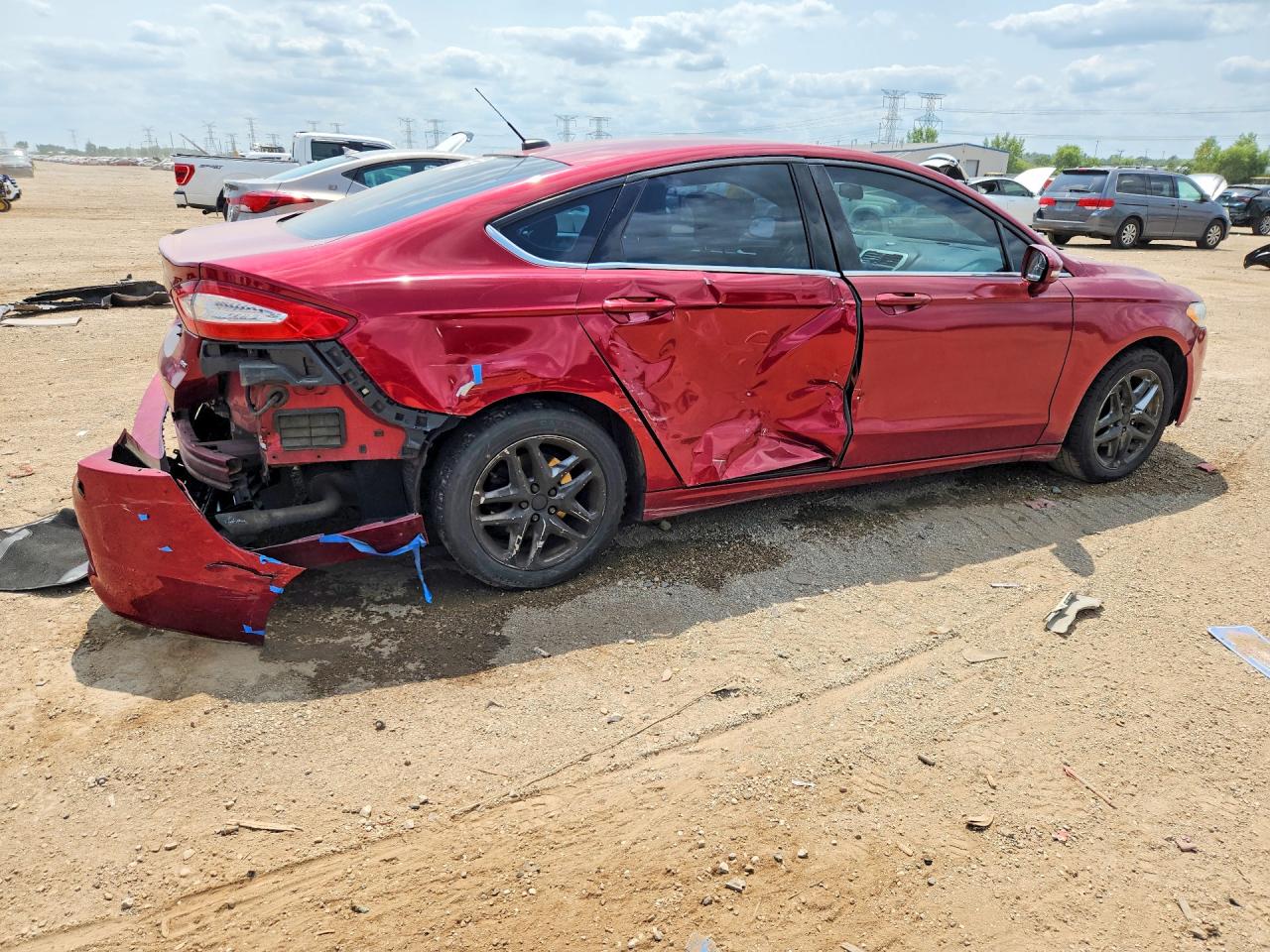 2015 Ford Fusion Se Red vin: 1FA6P0H72F5112985