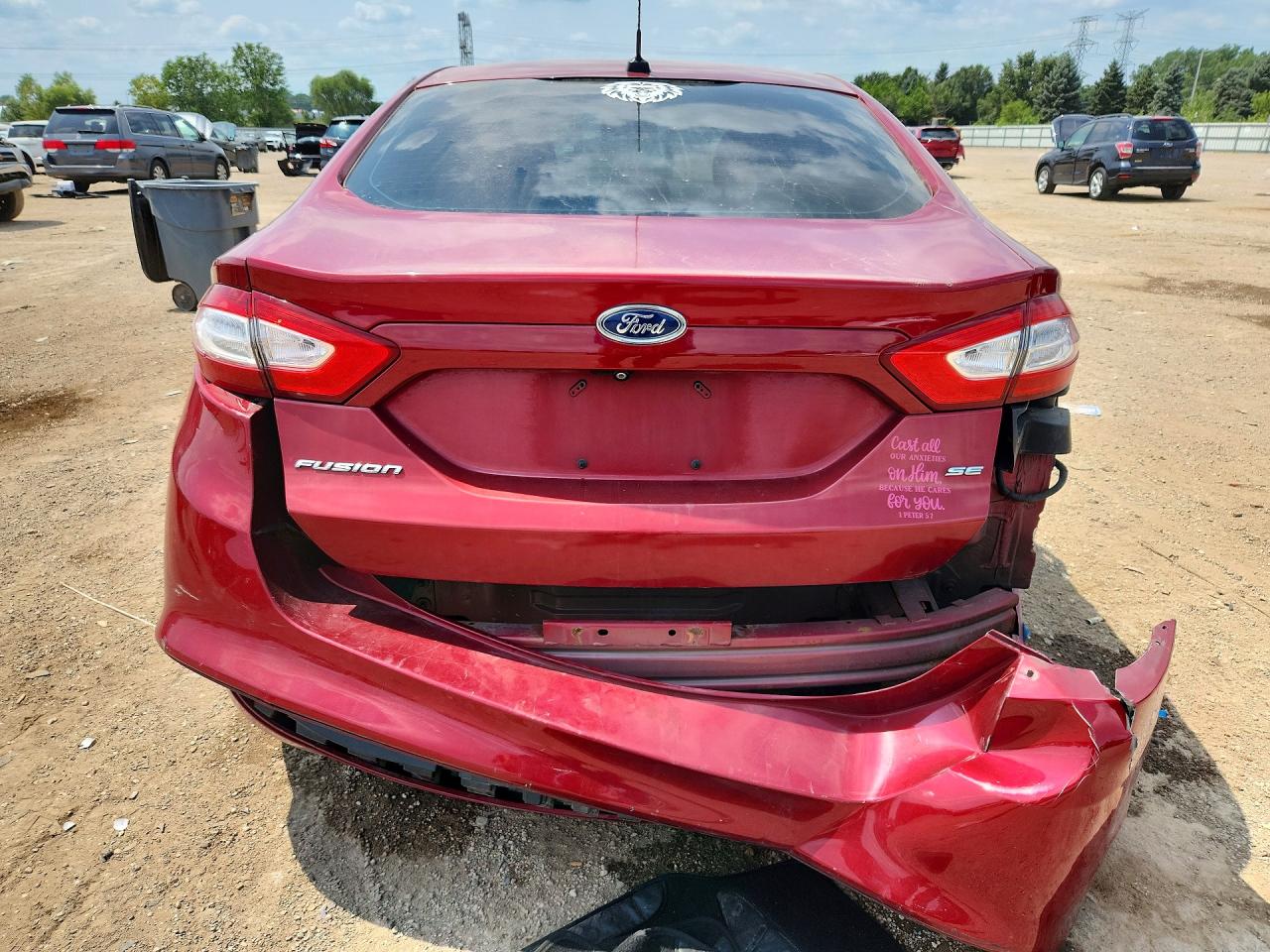 2015 Ford Fusion Se Red vin: 1FA6P0H72F5112985
