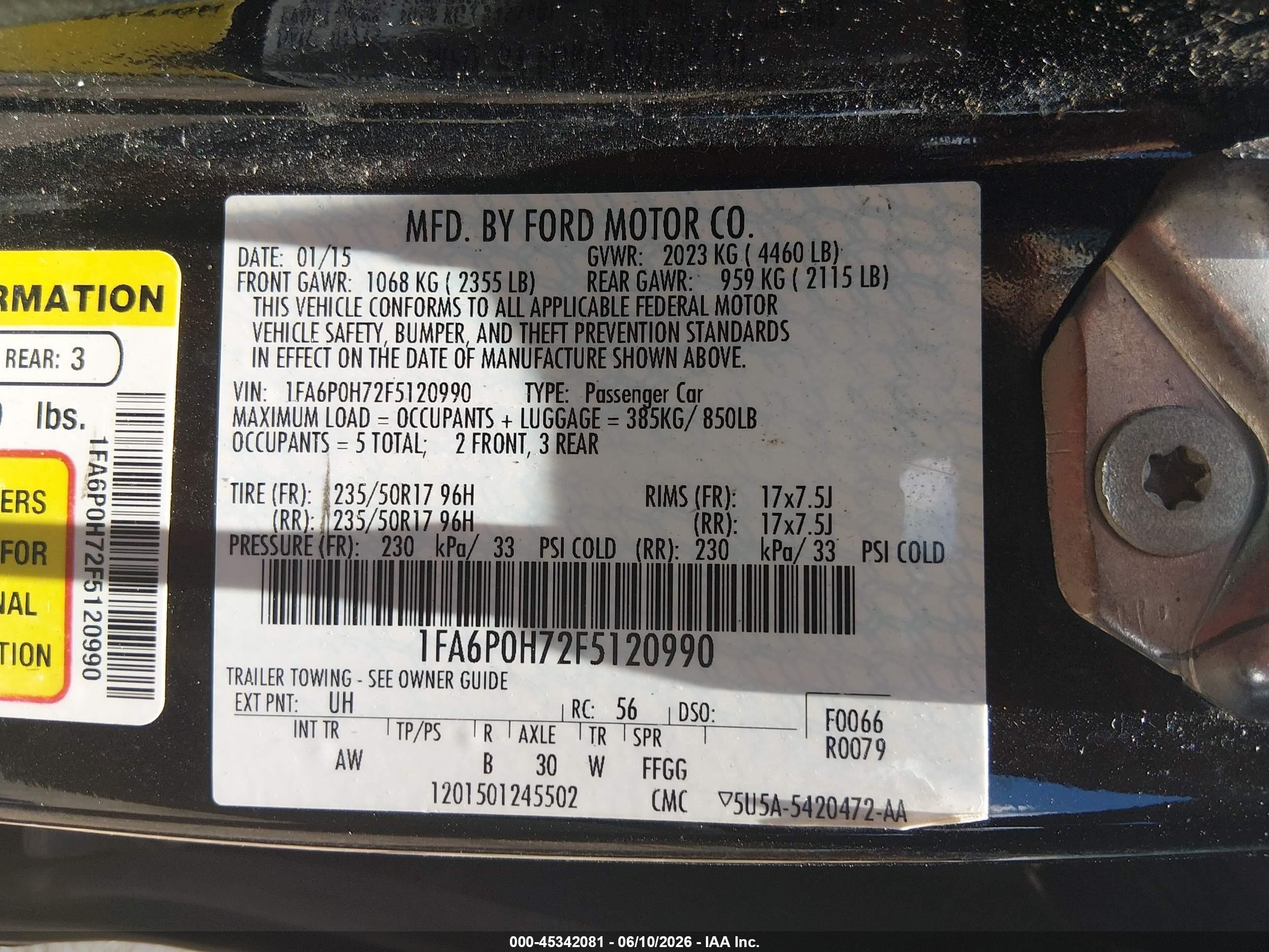 2015 Ford Fusion Se Black vin: 1FA6P0H72F5120990
