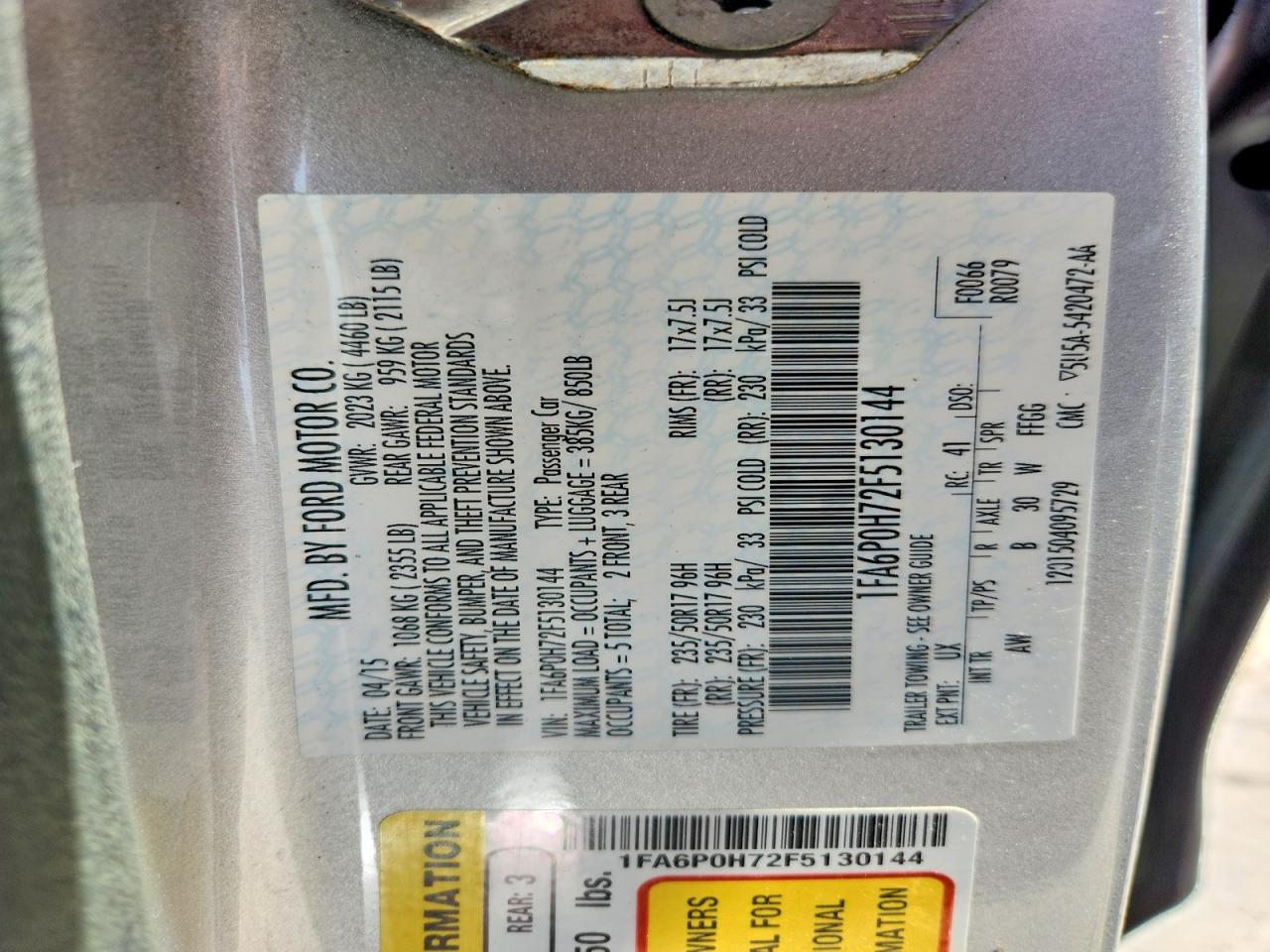 2015 Ford Fusion Se Silver vin: 1FA6P0H72F5130144