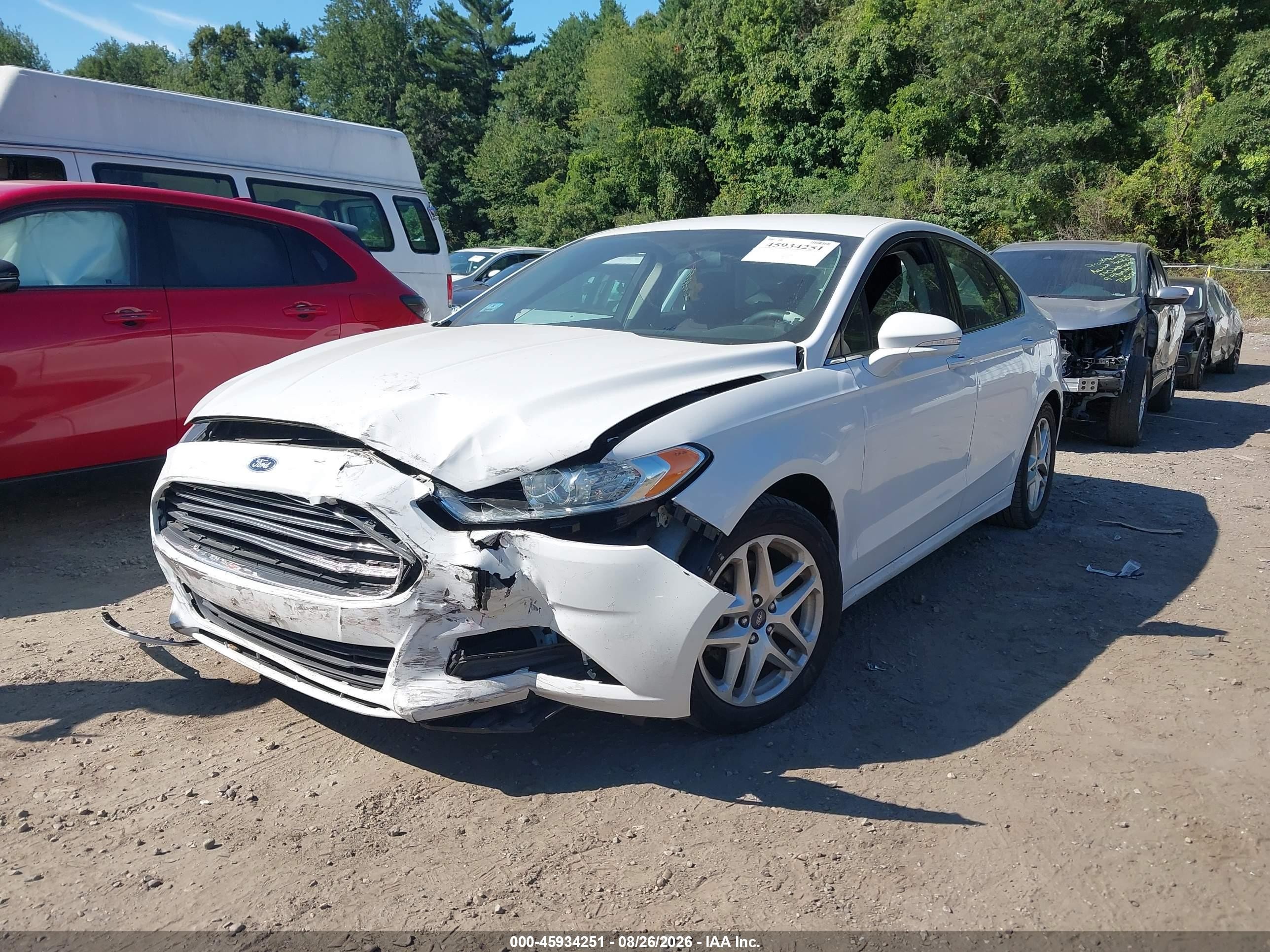 2014 Ford Fusion Se White vin: 1FA6P0H73E5353694