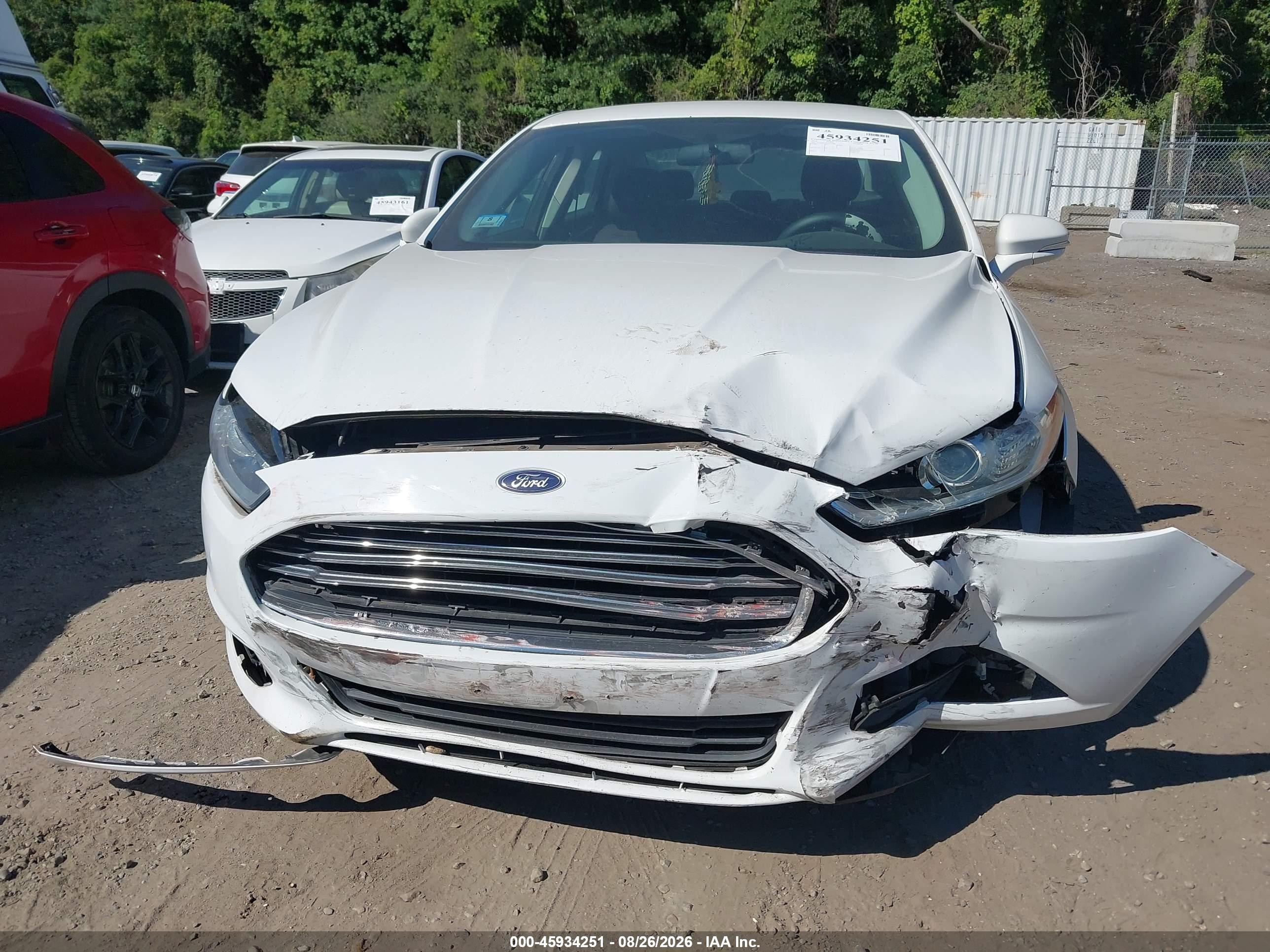 2014 Ford Fusion Se White vin: 1FA6P0H73E5353694