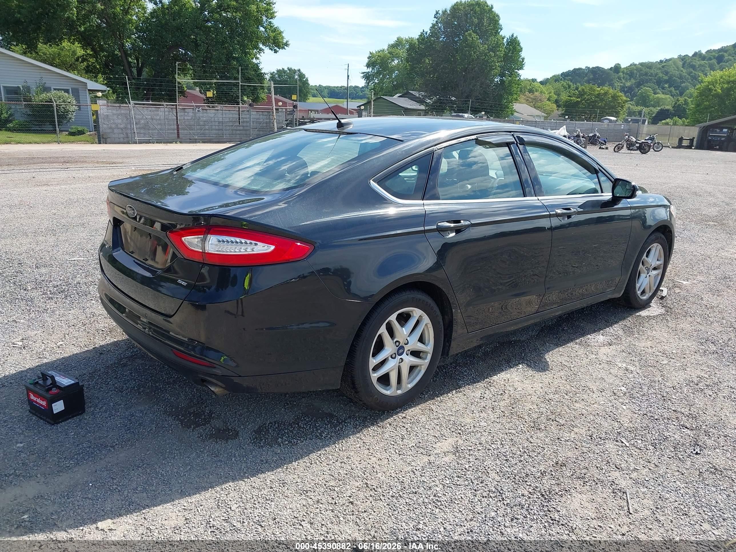 2014 Ford Fusion Se Black vin: 1FA6P0H73E5355753