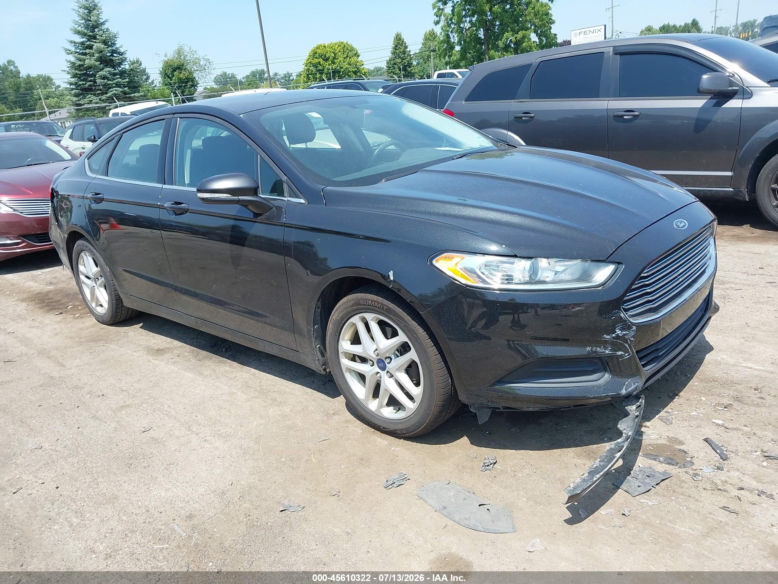 2014 Ford Fusion Se Black vin: 1FA6P0H73E5356076