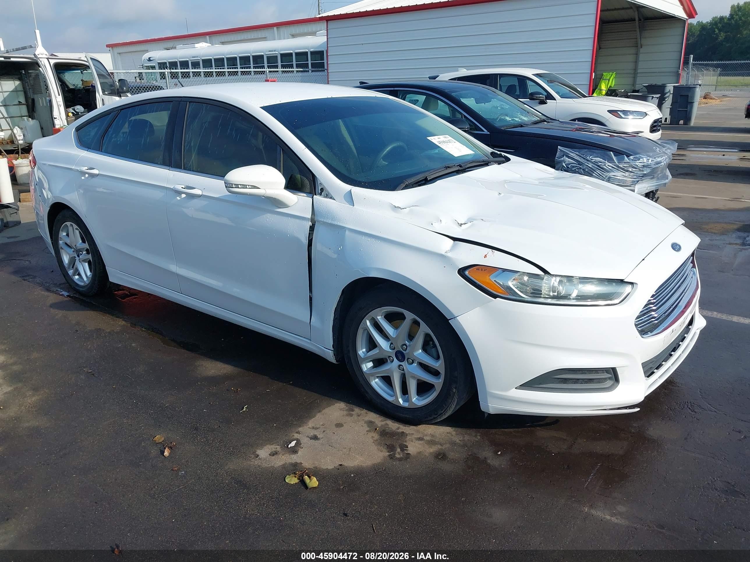 2014 Ford Fusion Se White vin: 1FA6P0H73E5357311