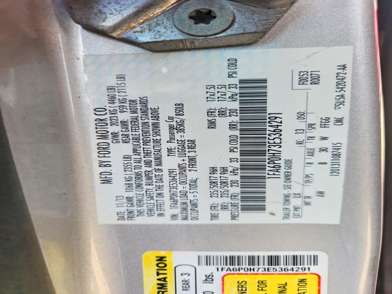 2014 Ford Fusion Se Silver vin: 1FA6P0H73E5364291