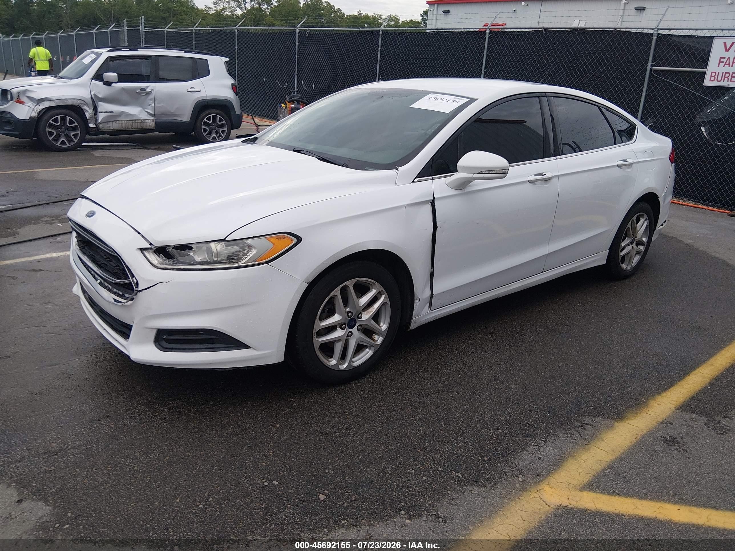 2014 Ford Fusion Se White vin: 1FA6P0H73E5379129