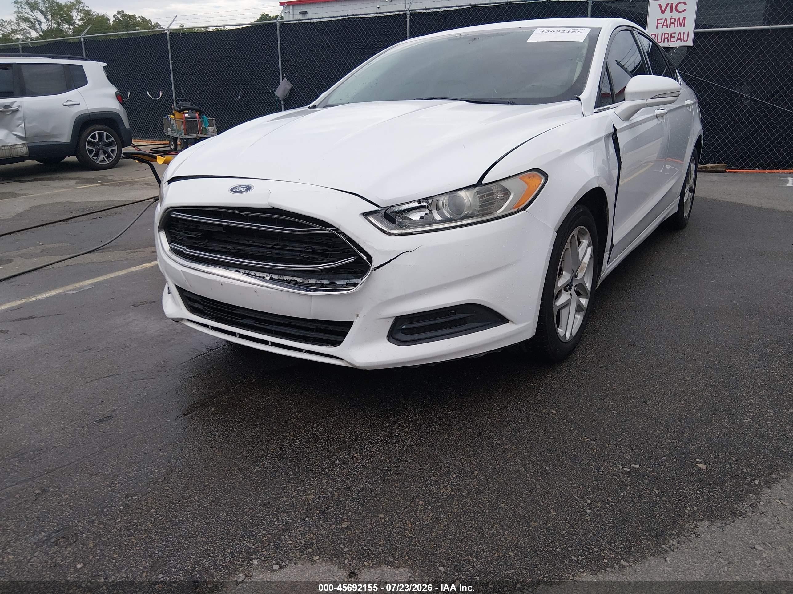 2014 Ford Fusion Se White vin: 1FA6P0H73E5379129