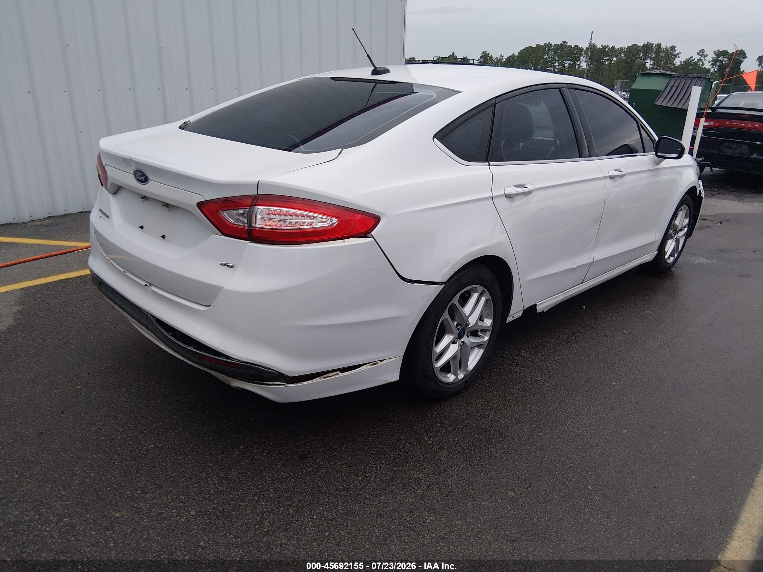 2014 Ford Fusion Se White vin: 1FA6P0H73E5379129