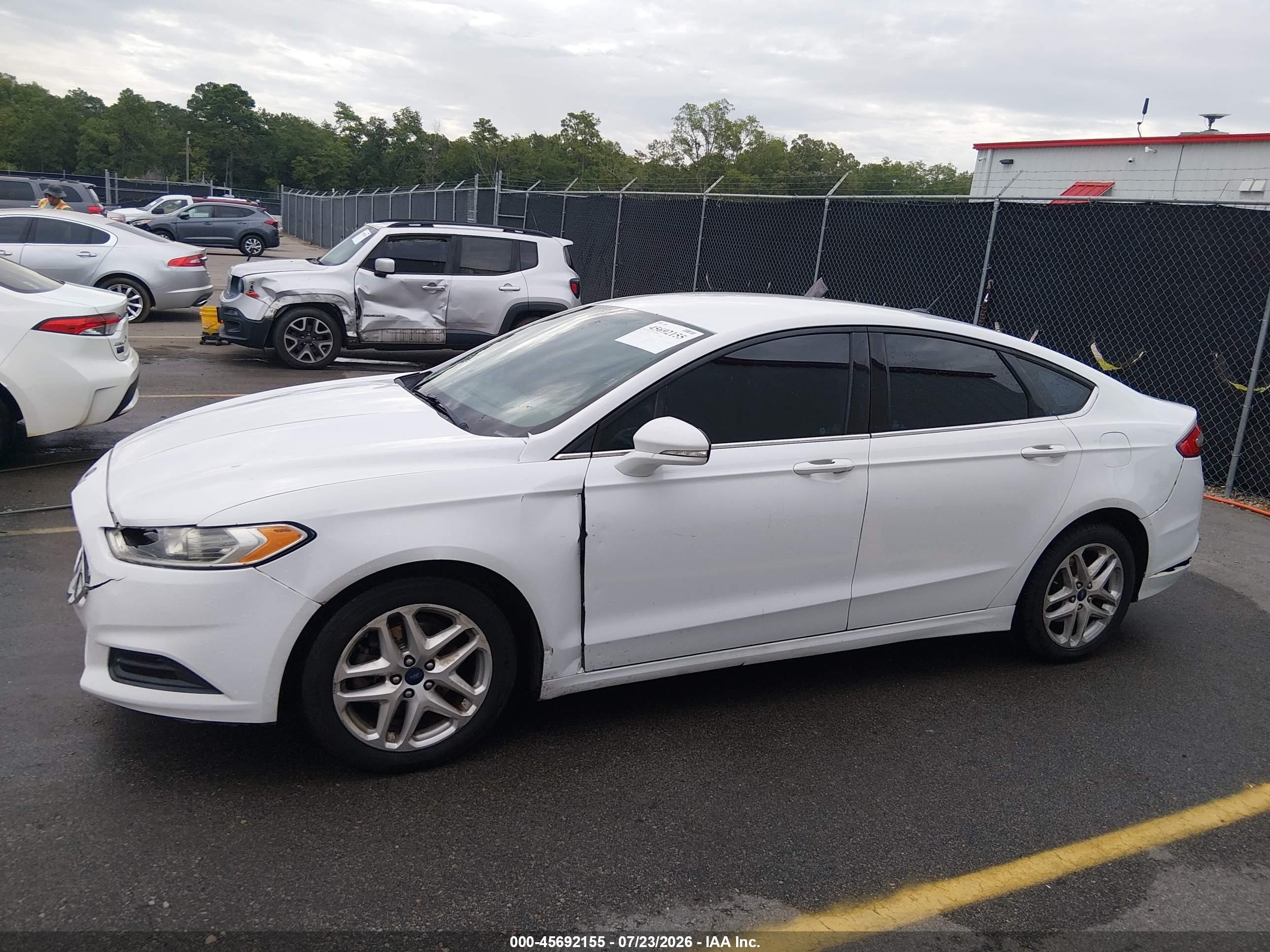 2014 Ford Fusion Se White vin: 1FA6P0H73E5379129