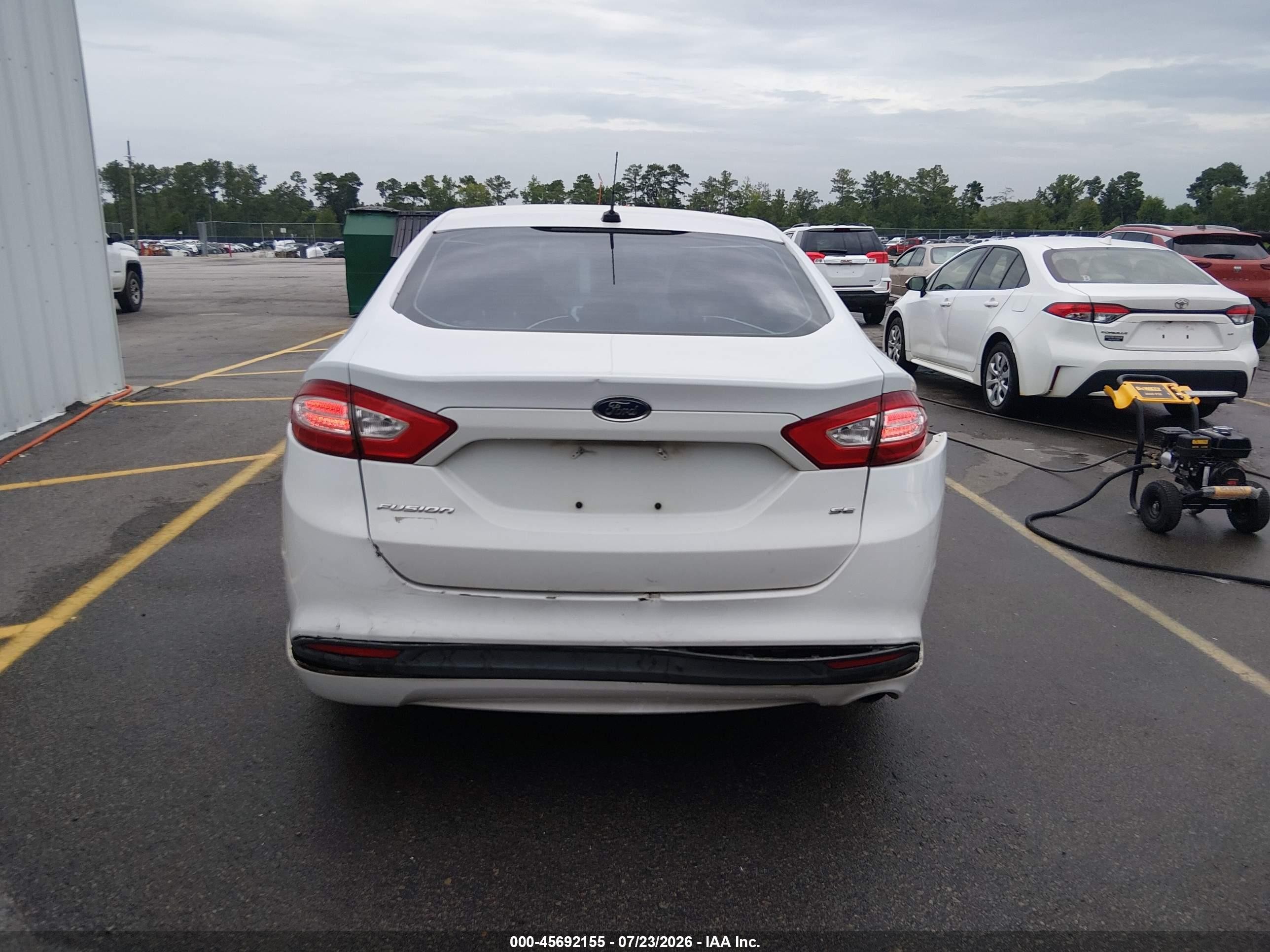 2014 Ford Fusion Se White vin: 1FA6P0H73E5379129