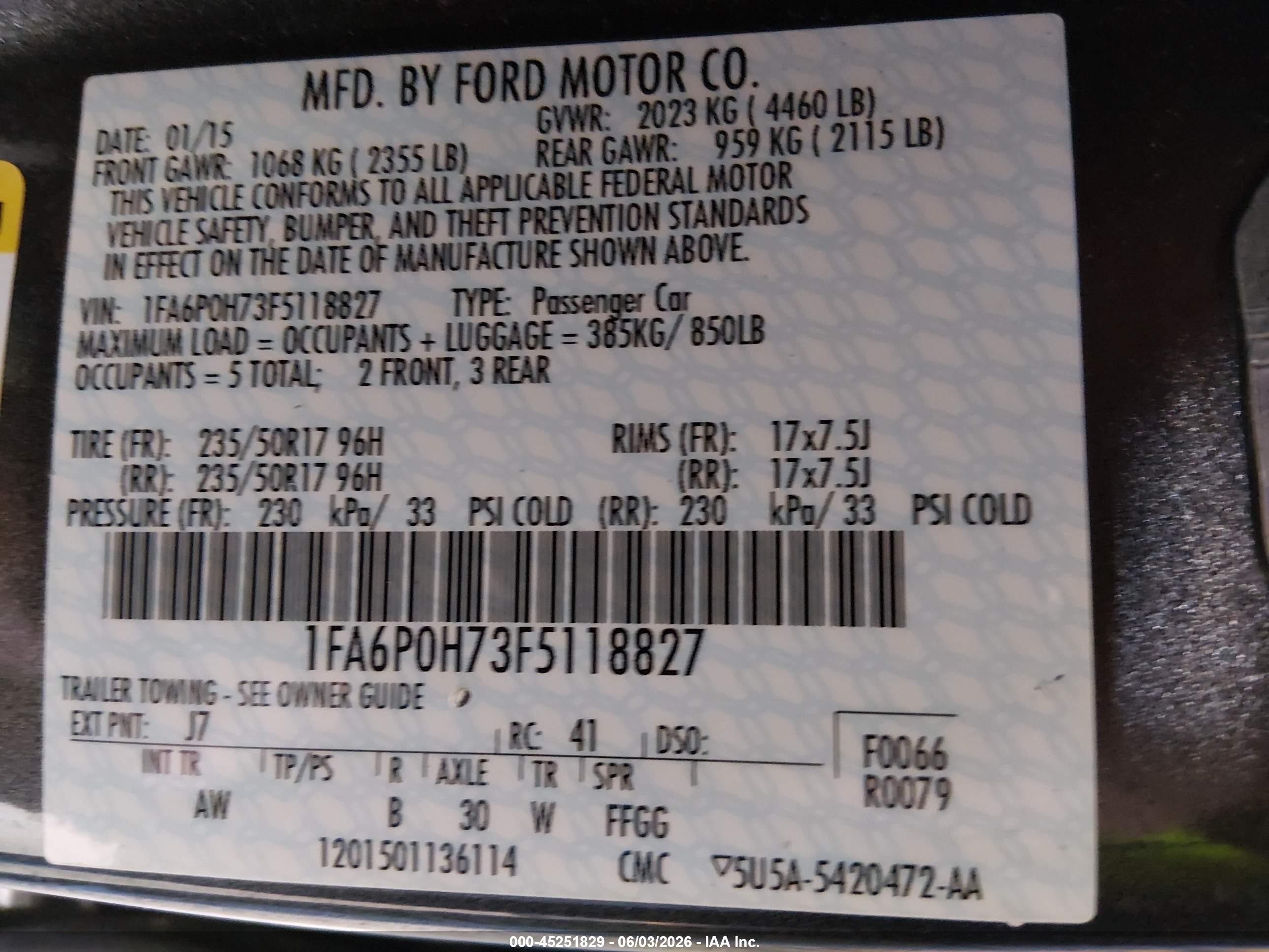 2015 Ford Fusion Se Teal vin: 1FA6P0H73F5118827