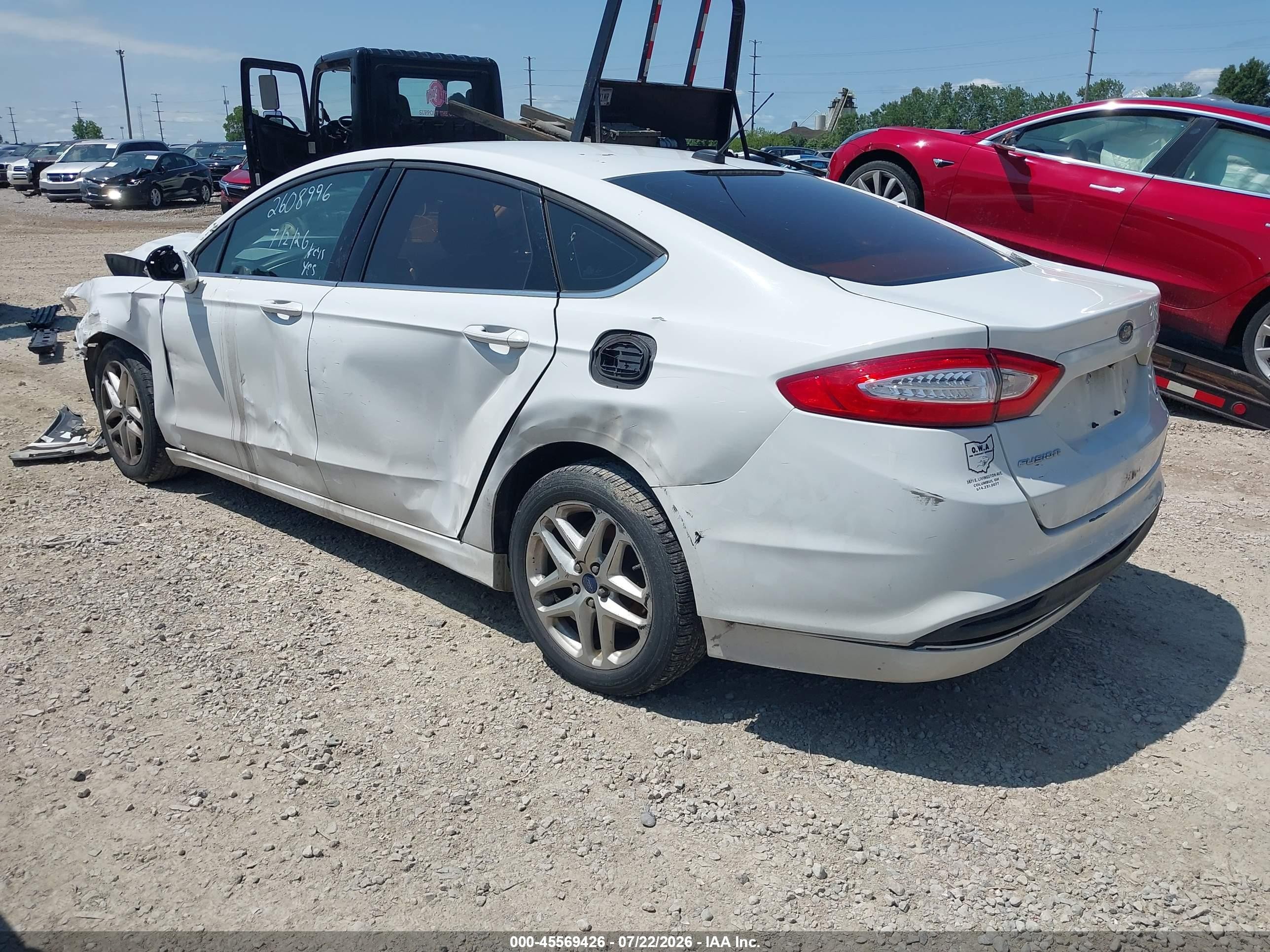 2015 Ford Fusion Se White vin: 1FA6P0H73F5124501
