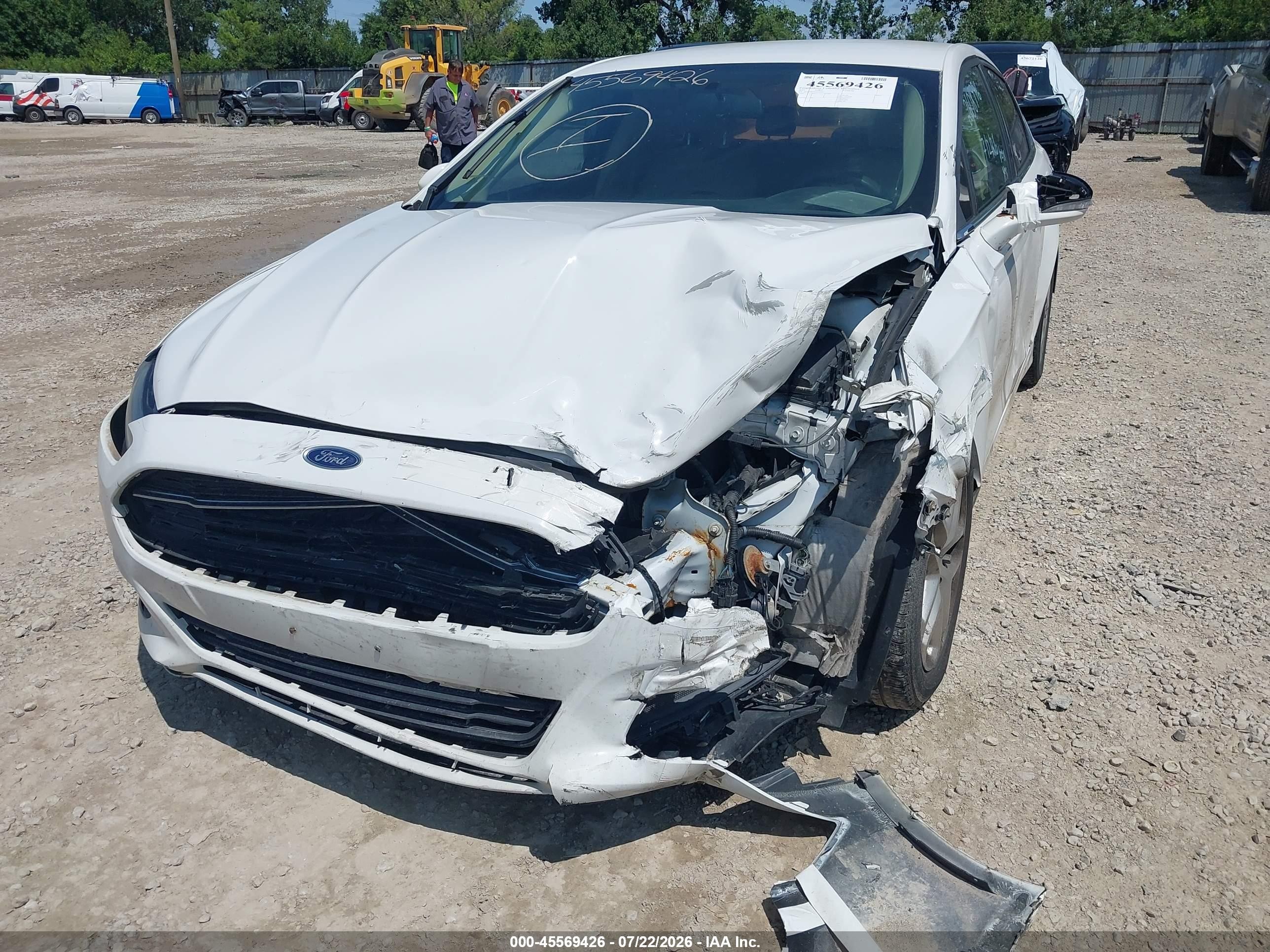 2015 Ford Fusion Se White vin: 1FA6P0H73F5124501