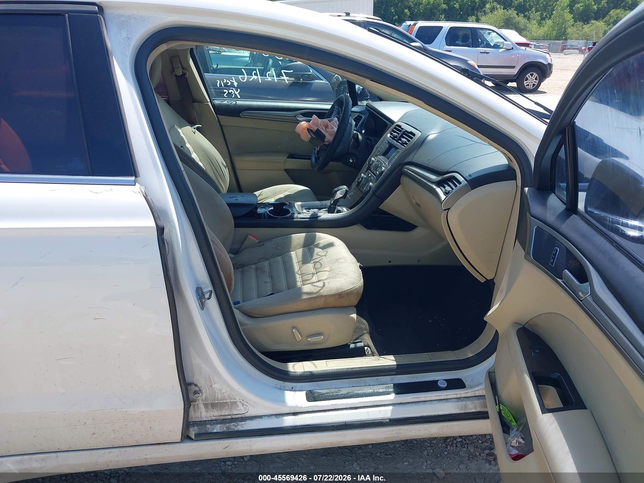 2015 Ford Fusion Se White vin: 1FA6P0H73F5124501