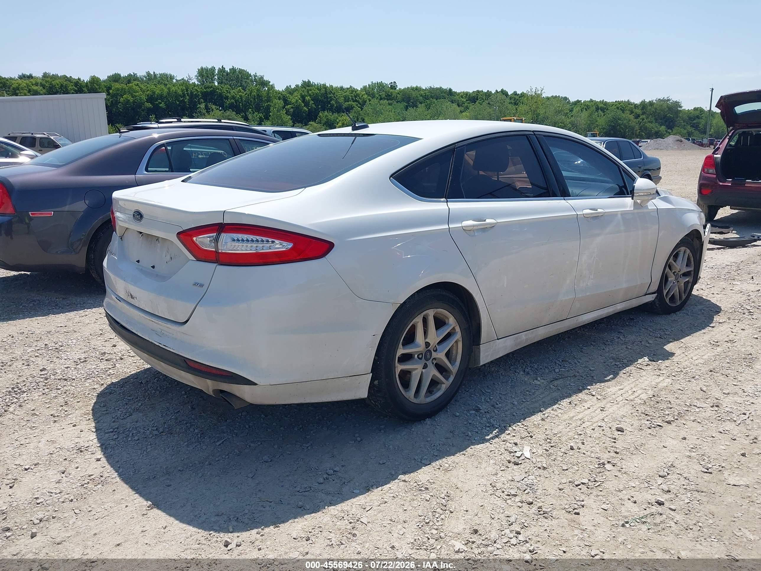 2015 Ford Fusion Se White vin: 1FA6P0H73F5124501