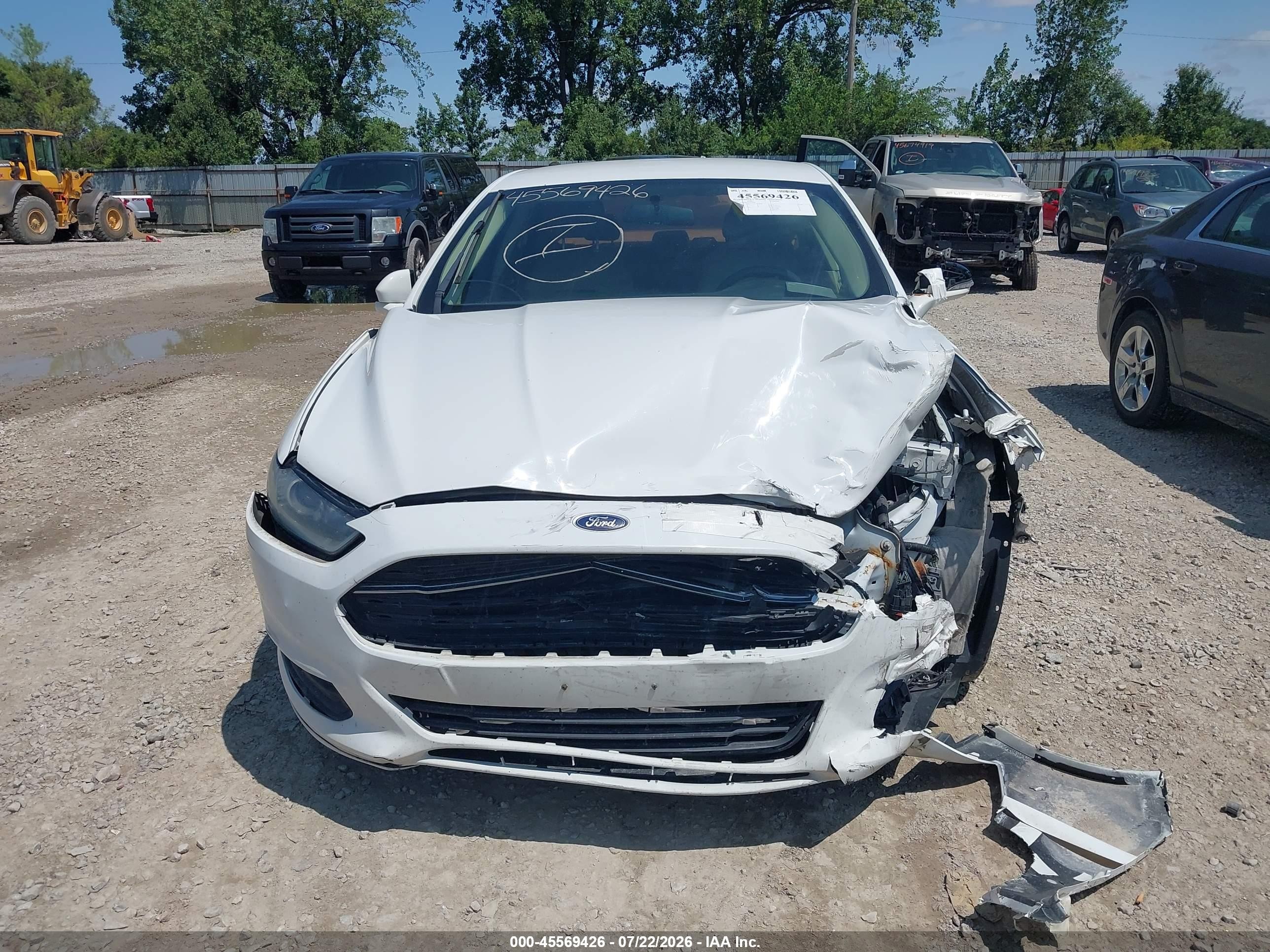 2015 Ford Fusion Se White vin: 1FA6P0H73F5124501