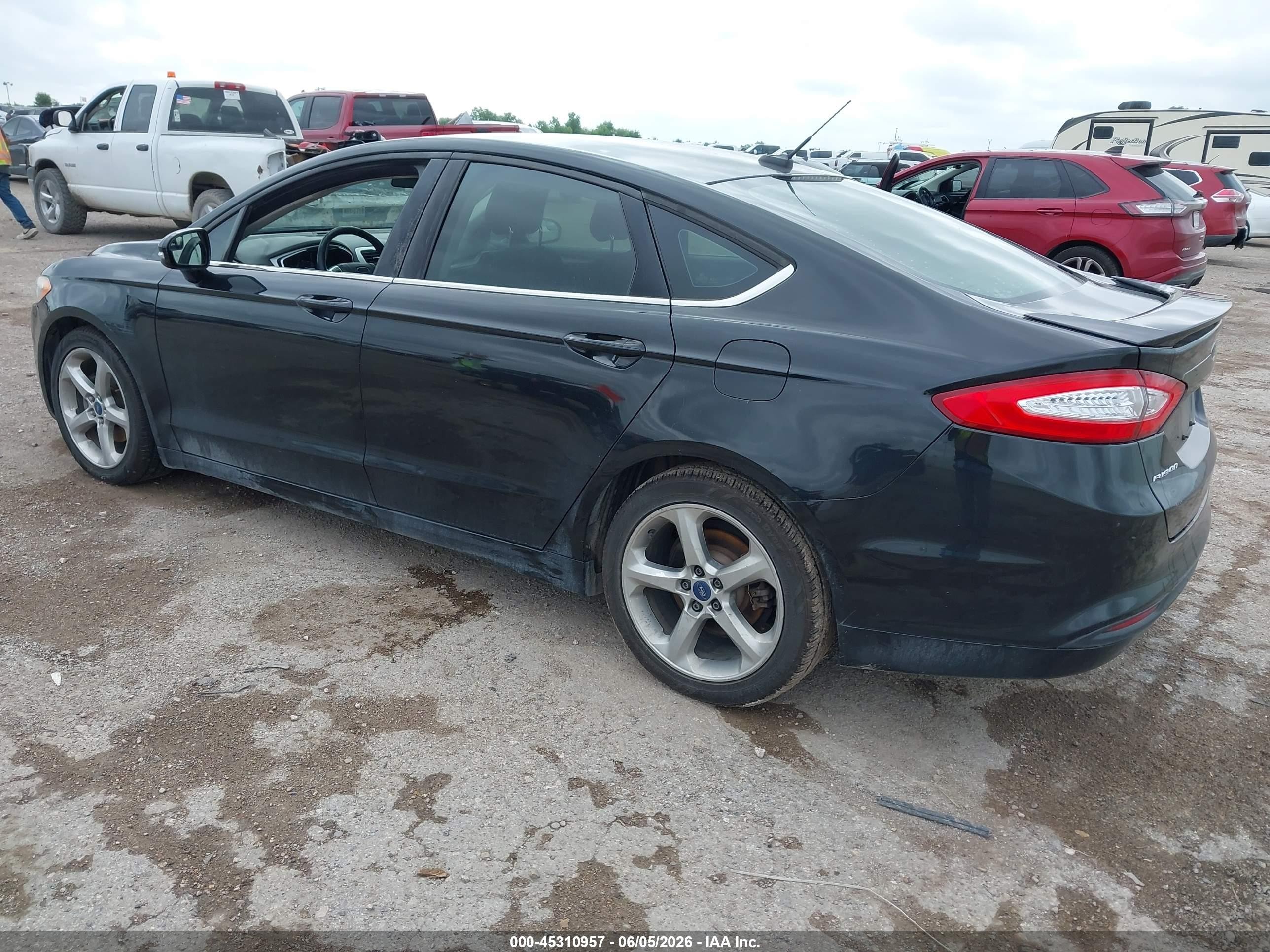 2014 Ford Fusion Se Black vin: 1FA6P0H74E5351890