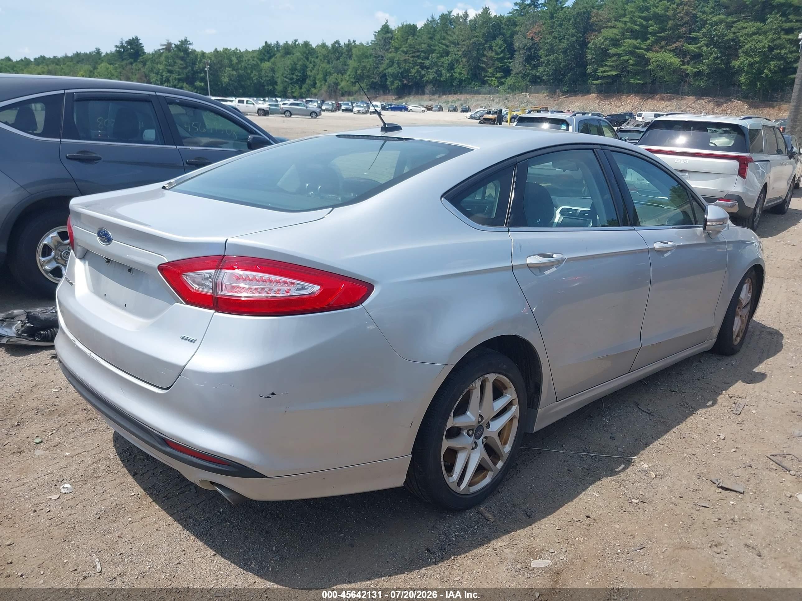 2014 Ford Fusion Se Silver vin: 1FA6P0H74E5353624