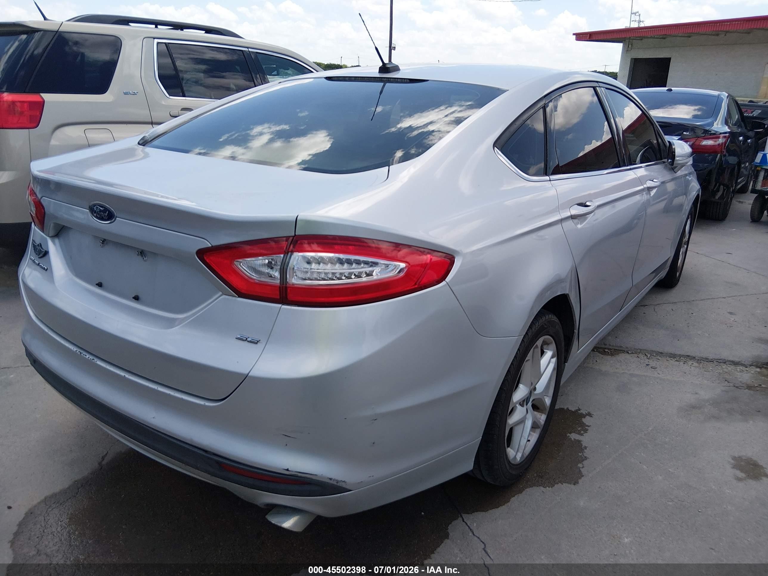 2014 Ford Fusion Se Silver vin: 1FA6P0H74E5354434
