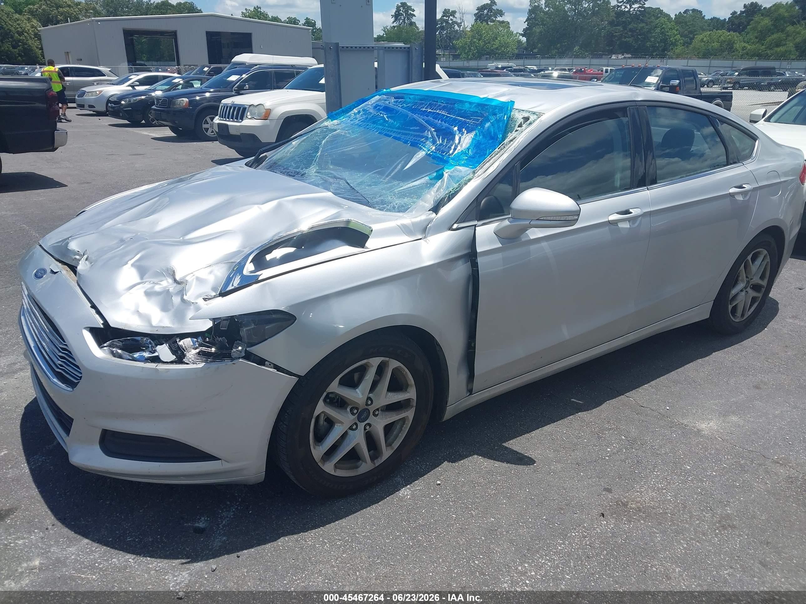 2015 Ford Fusion Se Silver vin: 1FA6P0H74F5114480