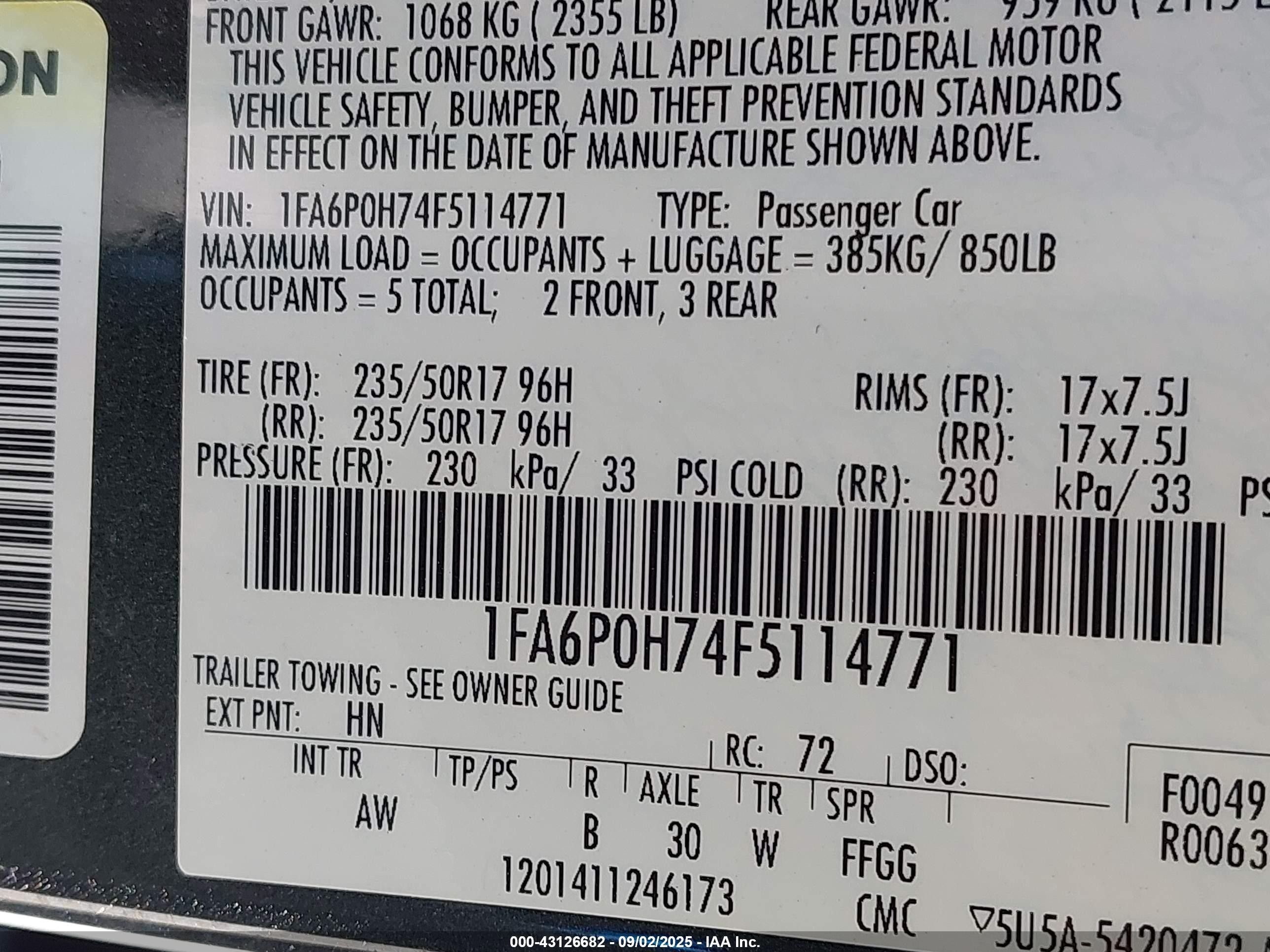 2015 Ford Fusion Se Green vin: 1FA6P0H74F5114771