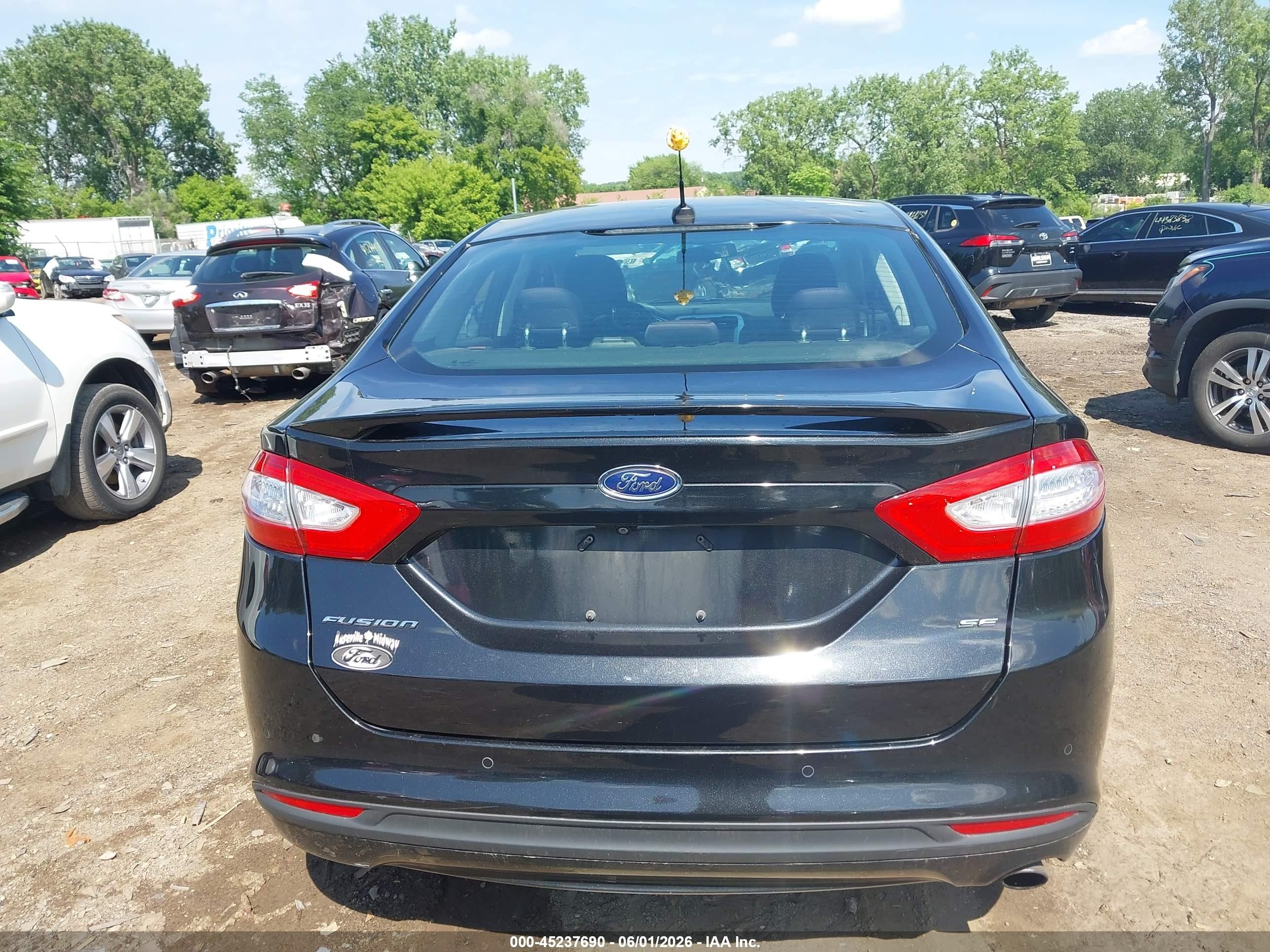 2014 Ford Fusion Se Black vin: 1FA6P0H75E5356712