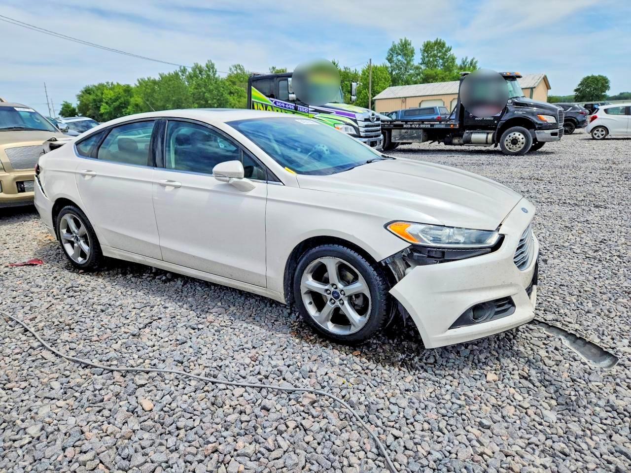 2014 Ford Fusion Se White vin: 1FA6P0H75E5401888