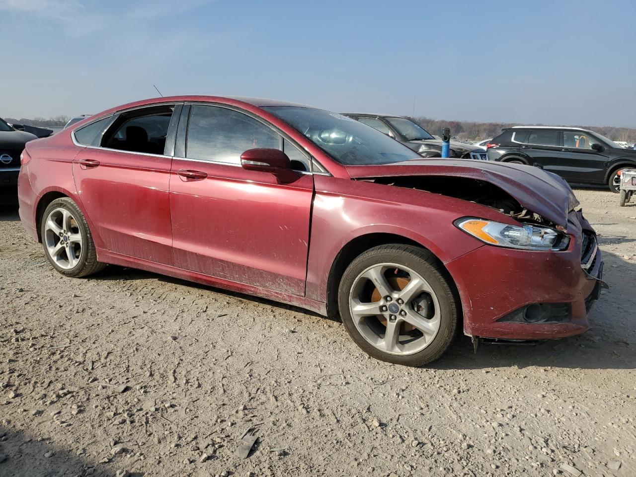 2014 Ford Fusion Se Red vin: 1FA6P0H75E5403754