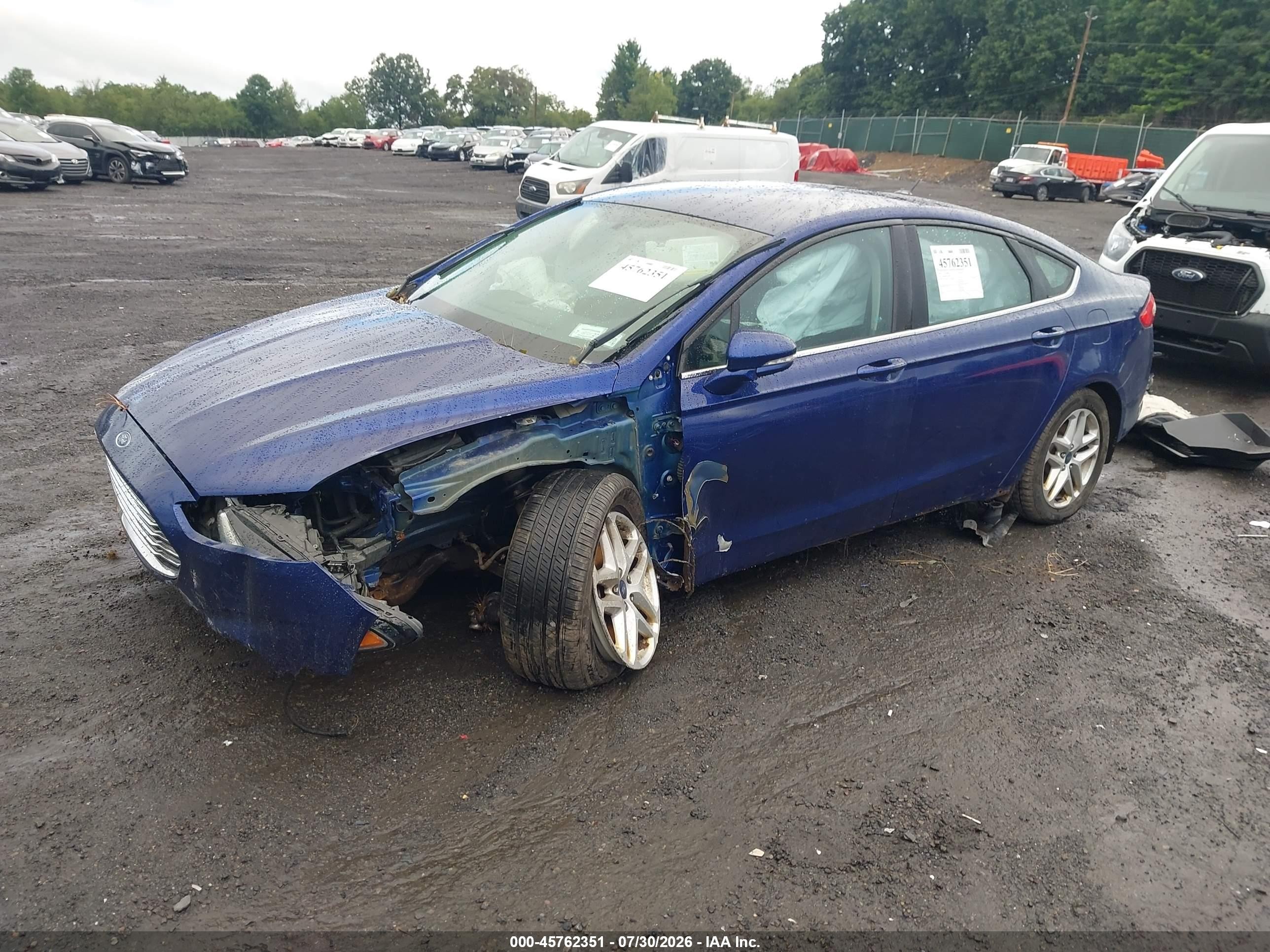 2015 Ford Fusion Se Синий vin: 1FA6P0H75F5102709