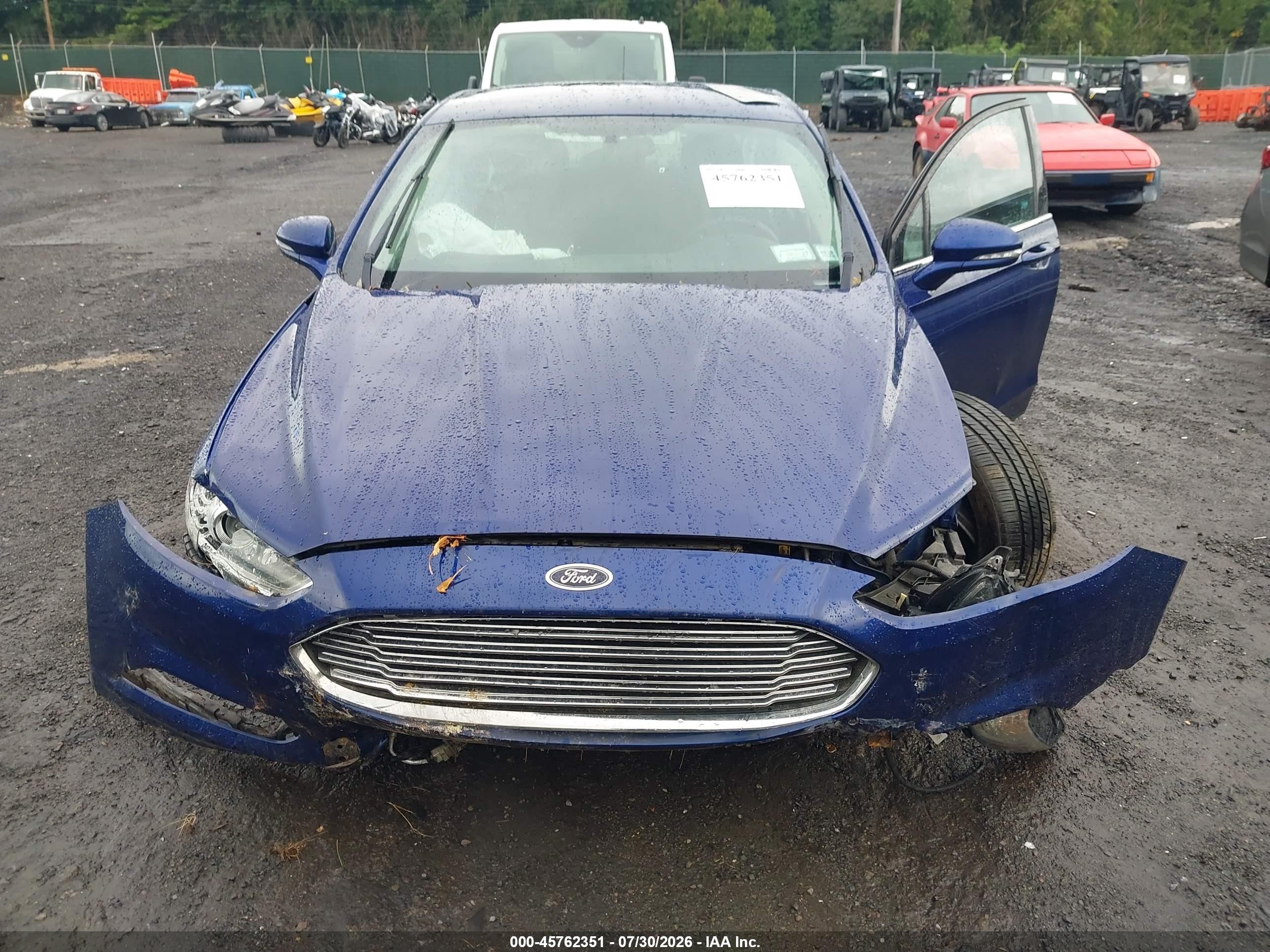 2015 Ford Fusion Se Синий vin: 1FA6P0H75F5102709