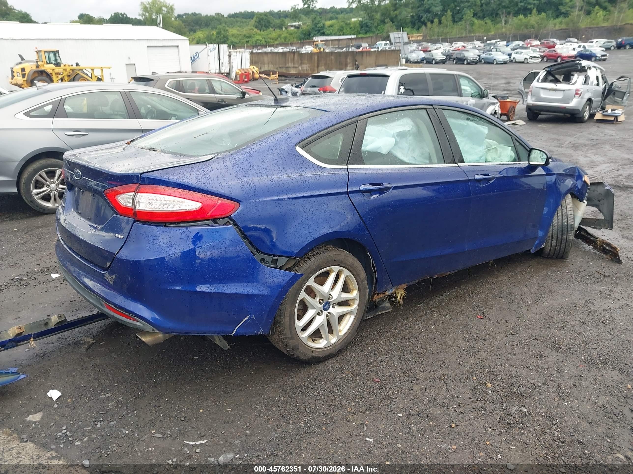 2015 Ford Fusion Se Синий vin: 1FA6P0H75F5102709