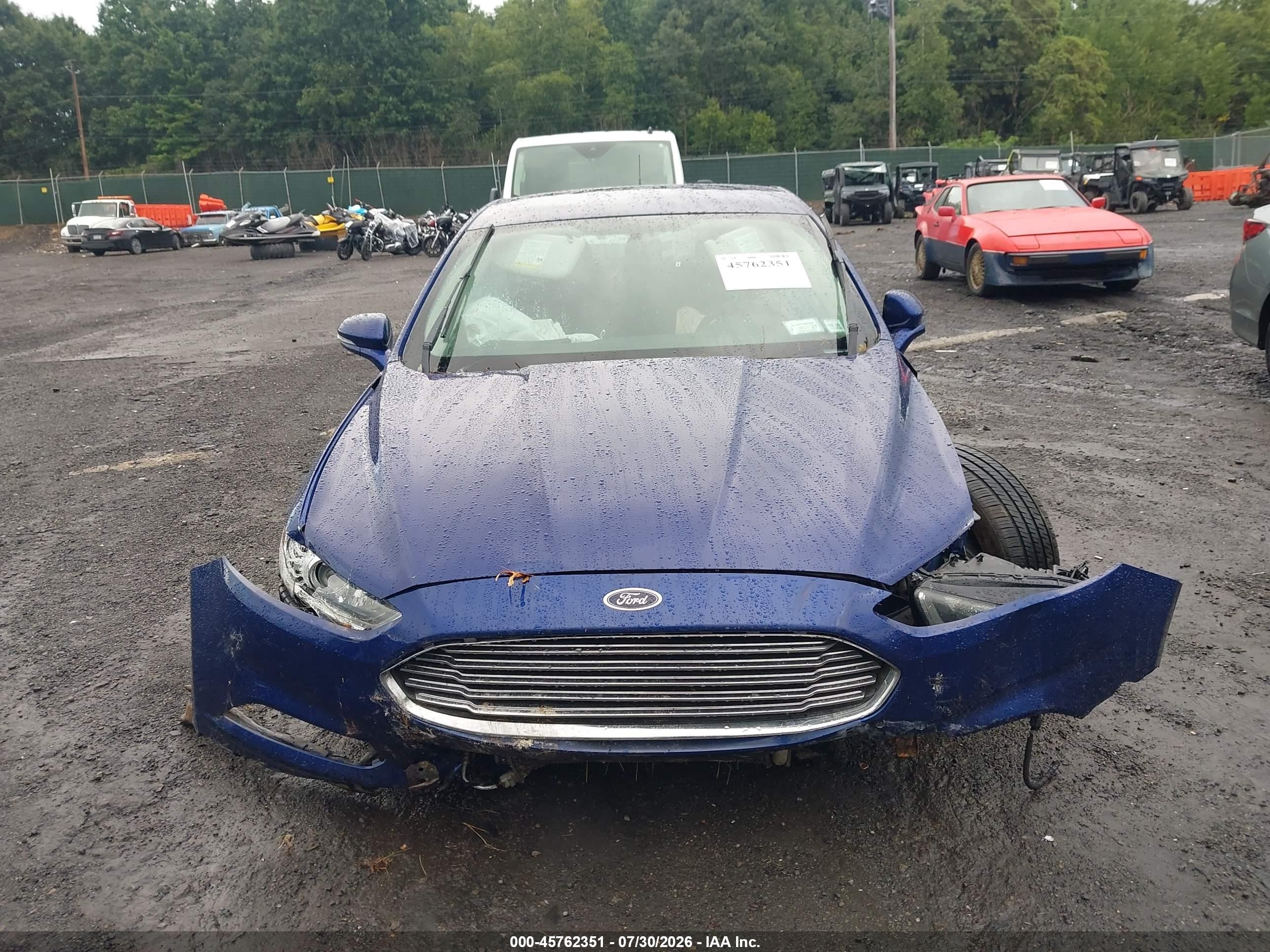 2015 Ford Fusion Se Синий vin: 1FA6P0H75F5102709