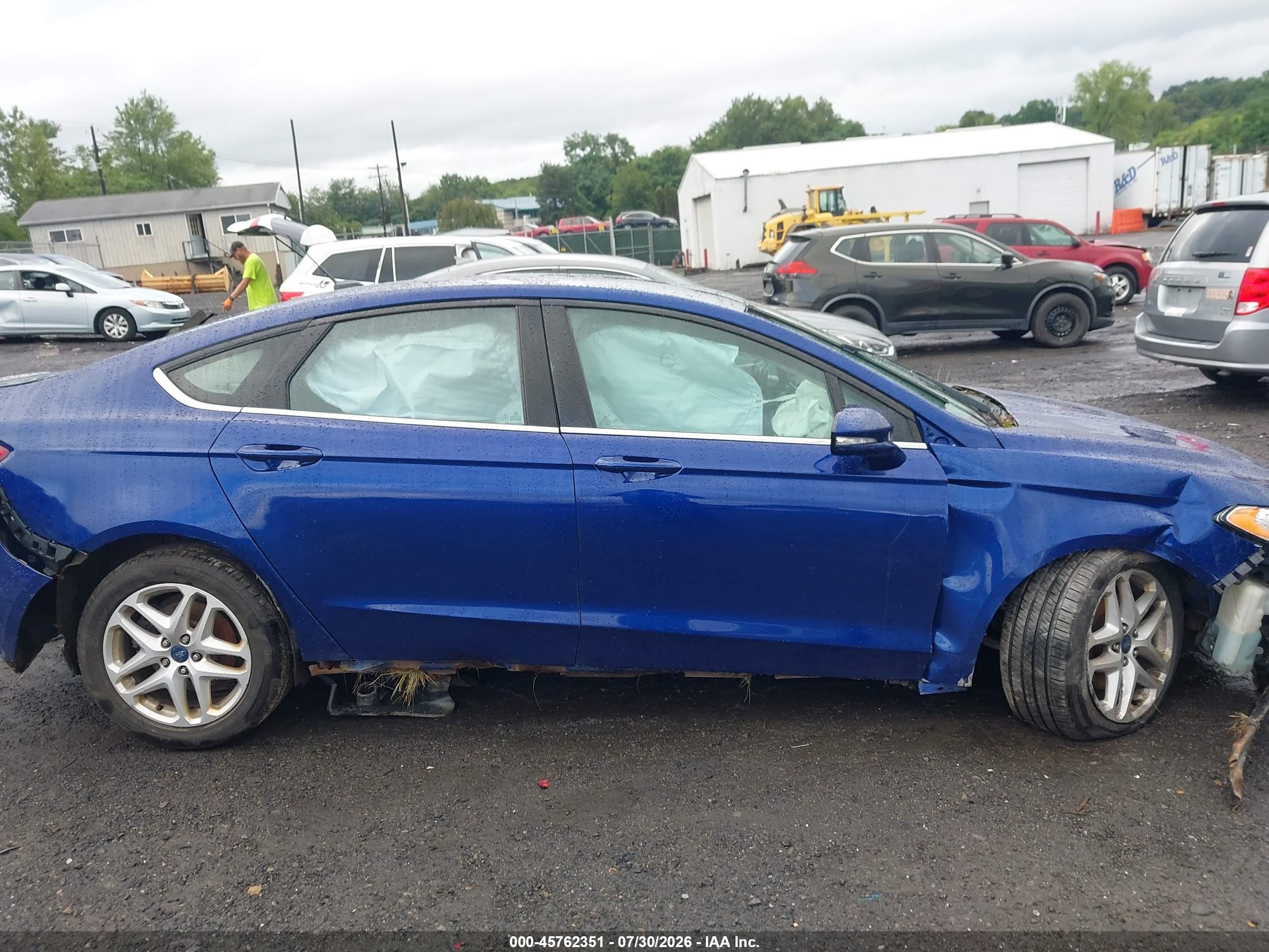 2015 Ford Fusion Se Синий vin: 1FA6P0H75F5102709