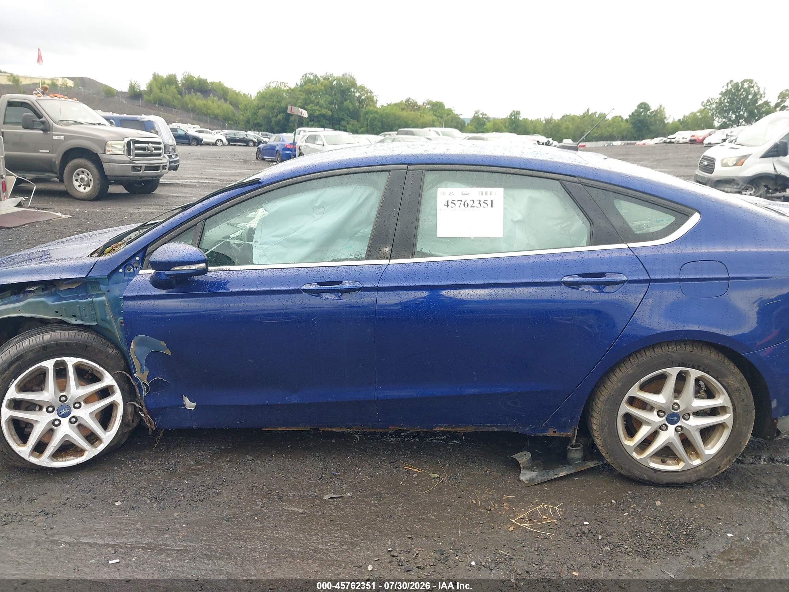 2015 Ford Fusion Se Синий vin: 1FA6P0H75F5102709