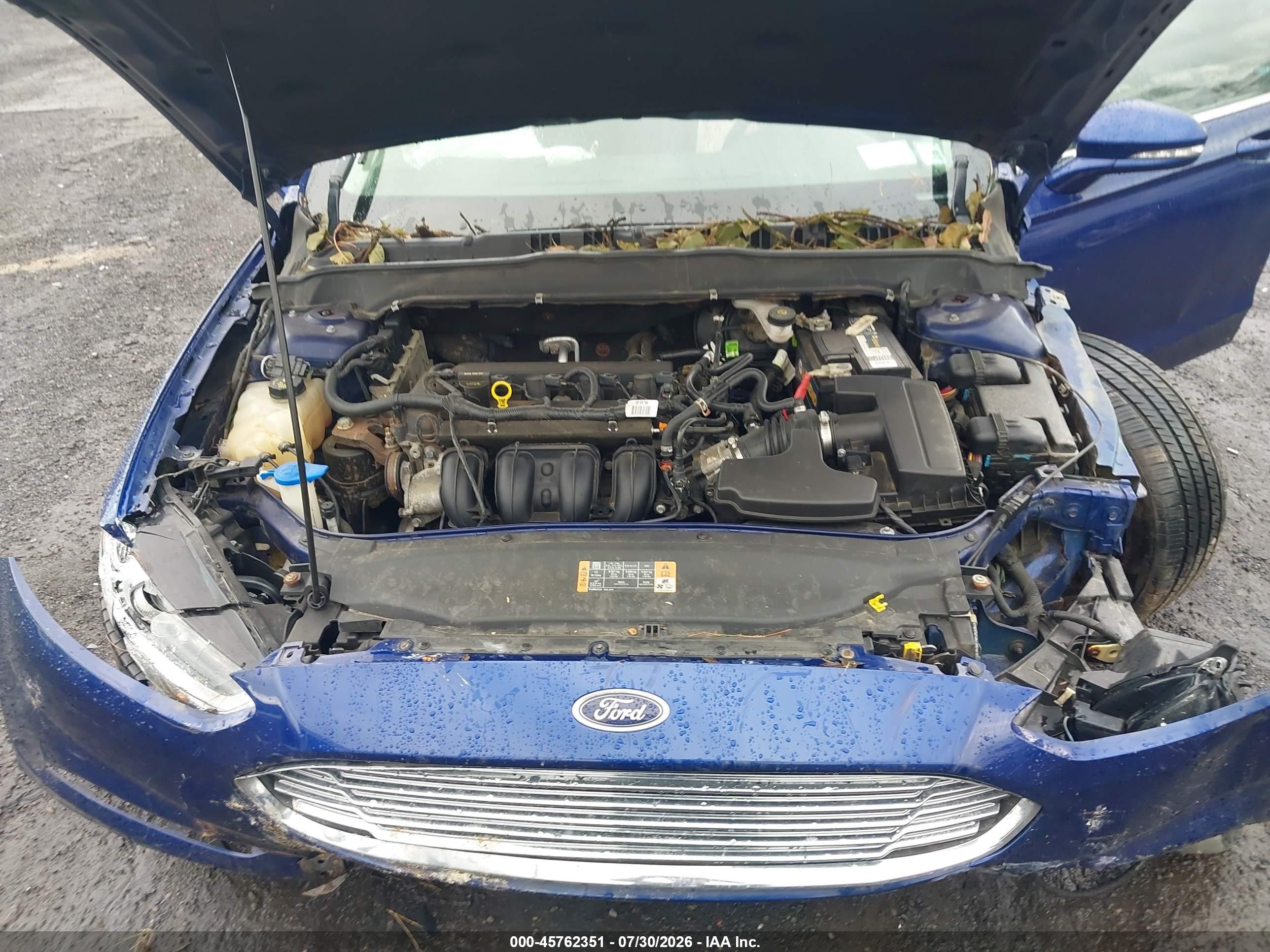 2015 Ford Fusion Se Синий vin: 1FA6P0H75F5102709